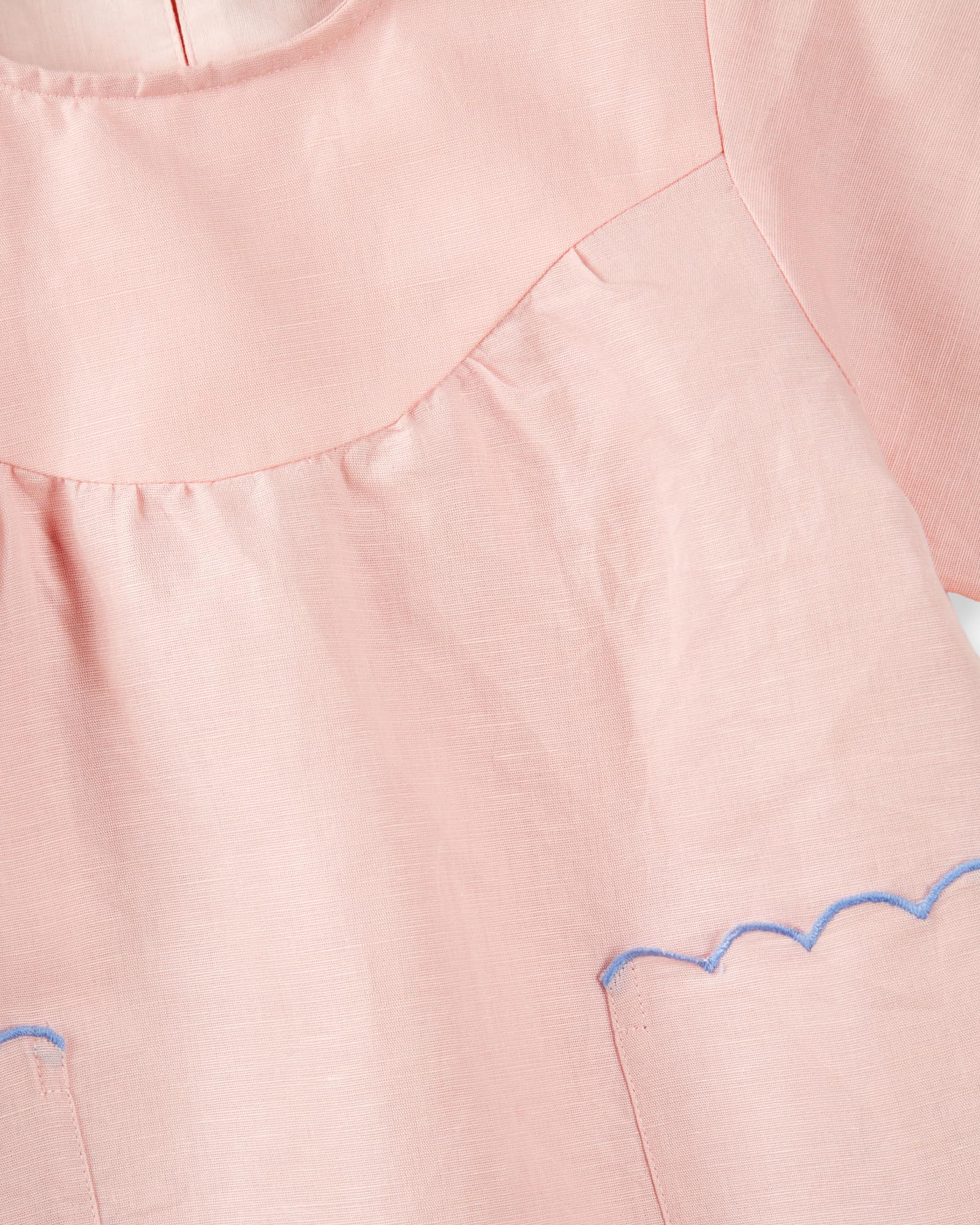 Scalloped Short-sleeve Top | Orchid Pink