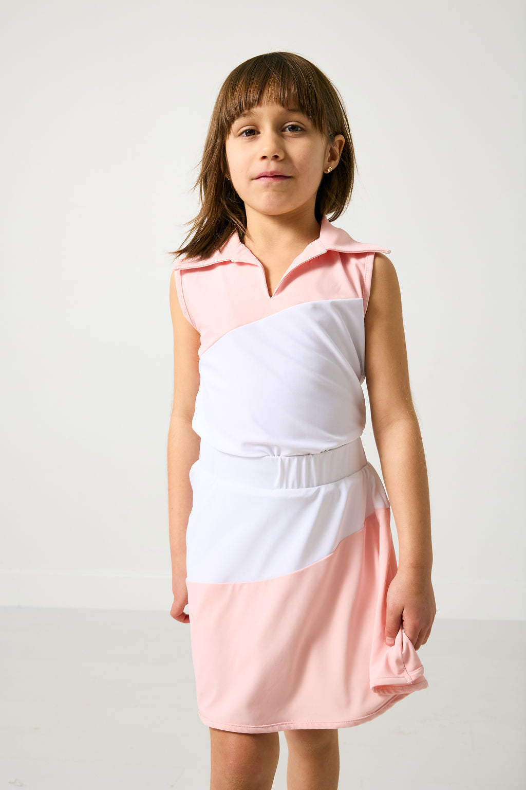 Half Court Skort | Pink and white