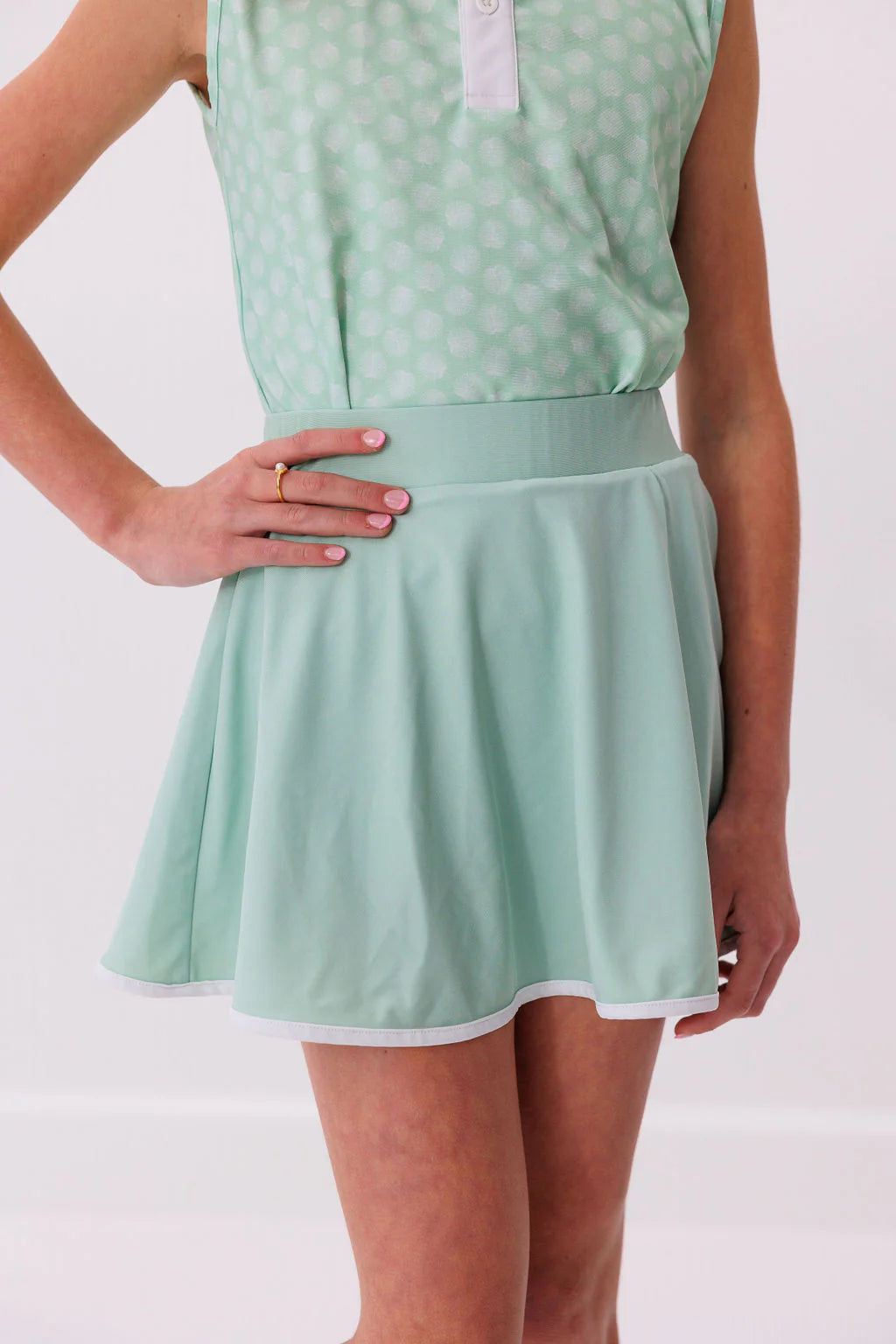 Girls Twirly Skort | Palm Green