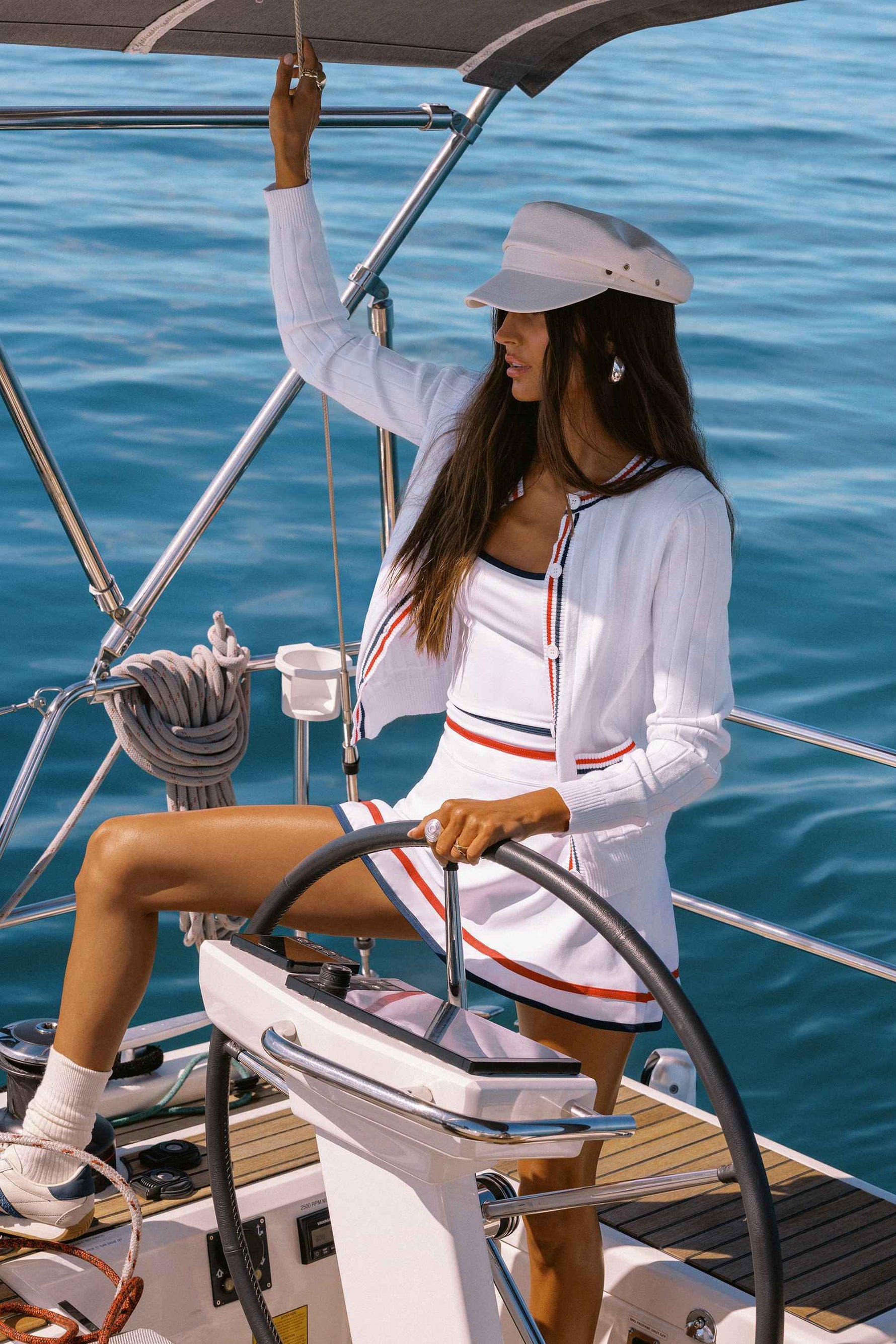 Womens Ally Heritage Cardigan | White