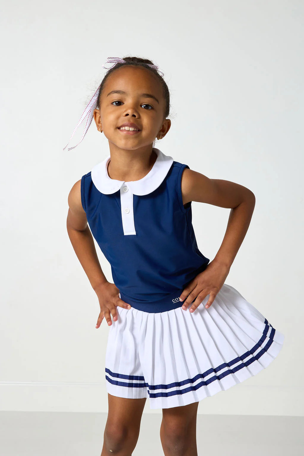 Girly Girl Tank | Navy/White