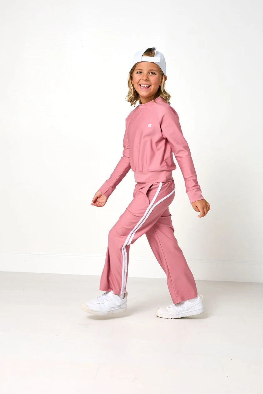 Crewneck Track Pant Set | Dusty Pink