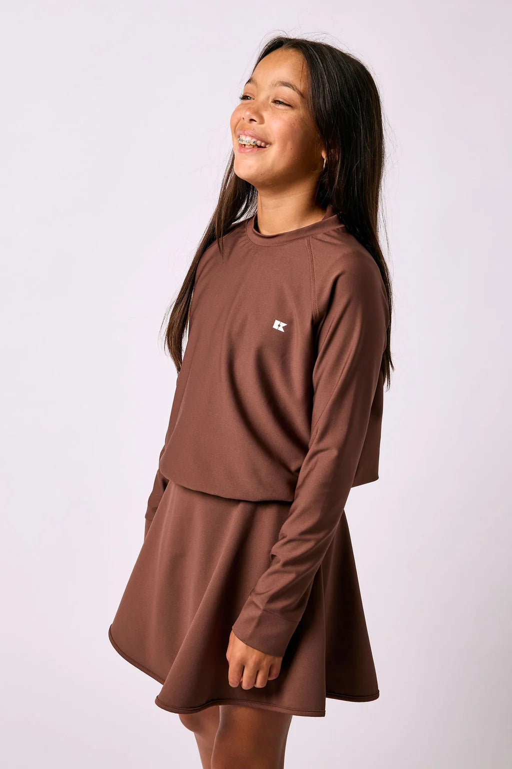 Crewneck Top | Brown