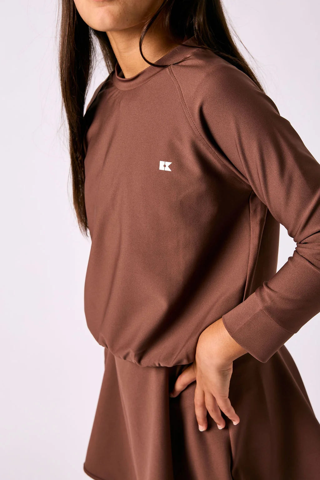 Crewneck Top | Brown
