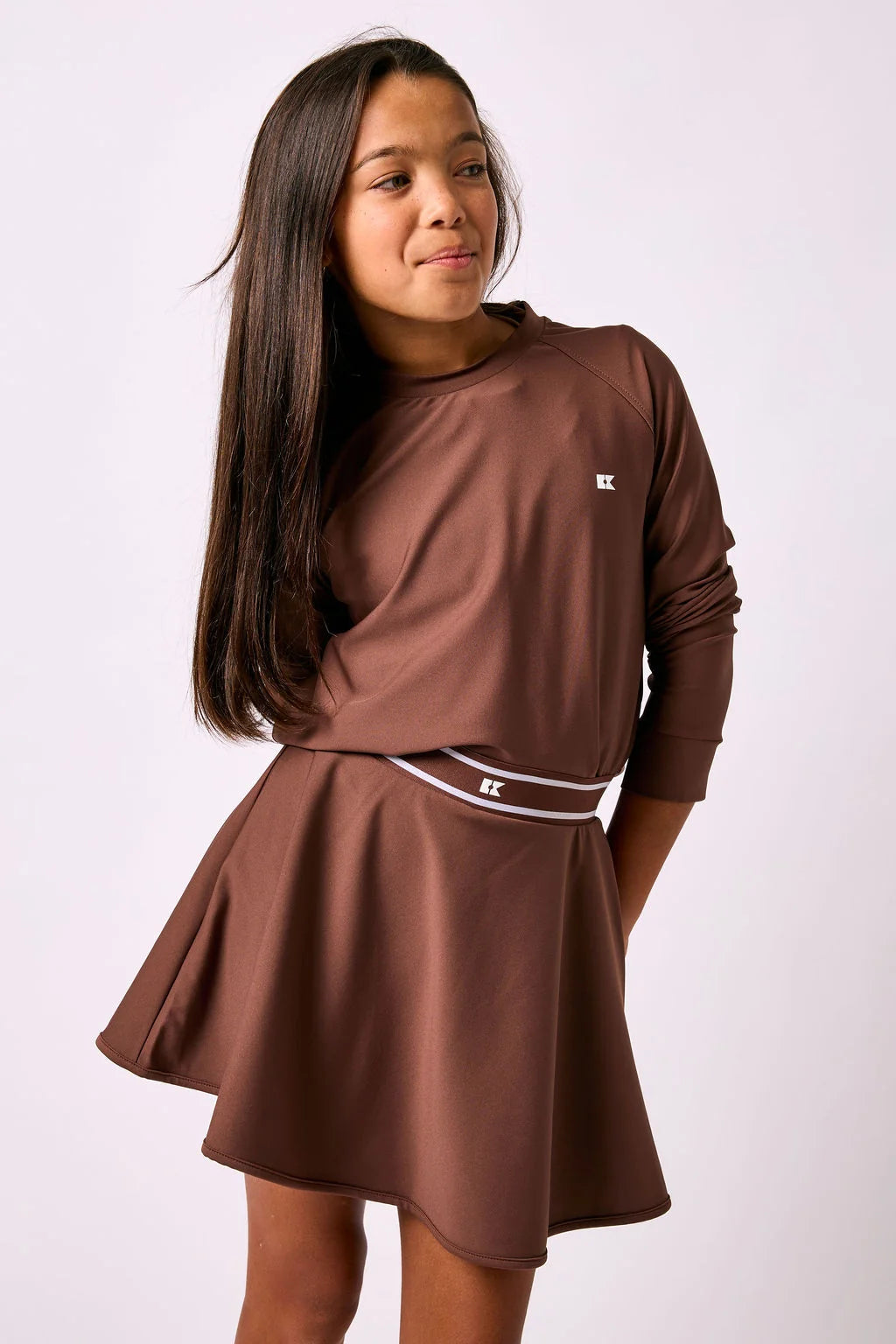 Crewneck Top | Brown