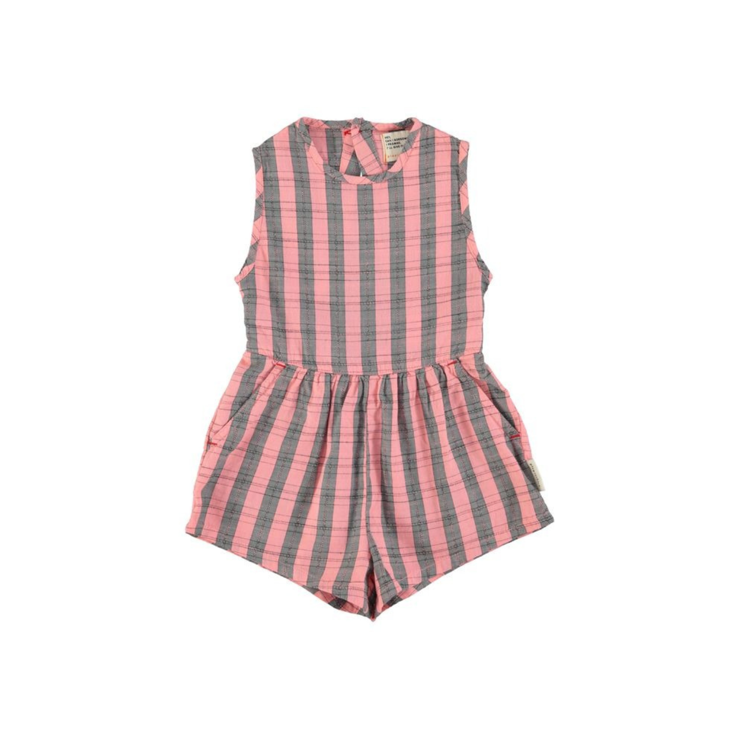 Checkered Short Jumpsuit | Pink/Green