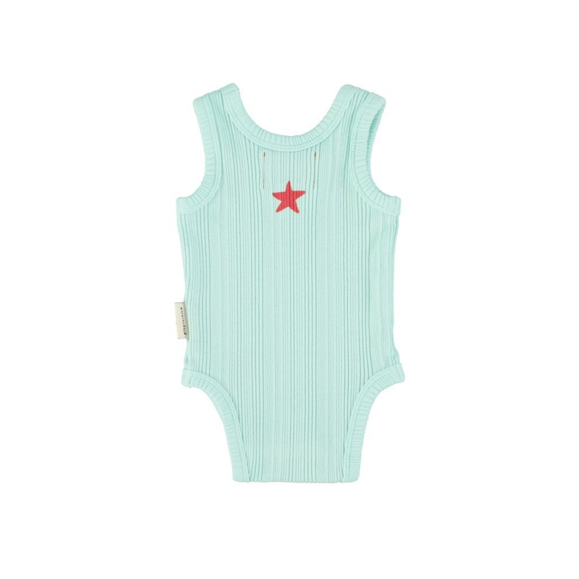 Peace Print Bodysuit | Light Blue