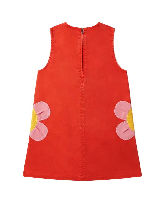 Floral Appliqué Dress | Red