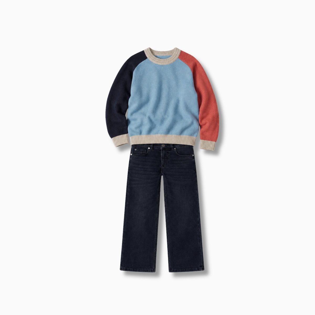 Colourblock Pullover | Adriatic Blue Colorblock