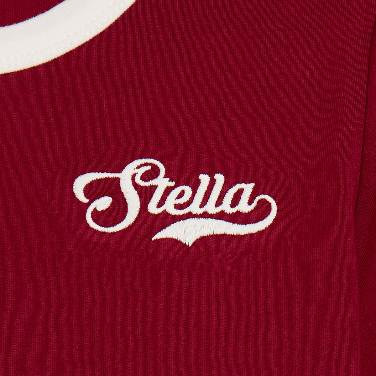 Logo Embroidered Ringer T-shirt | Maroon