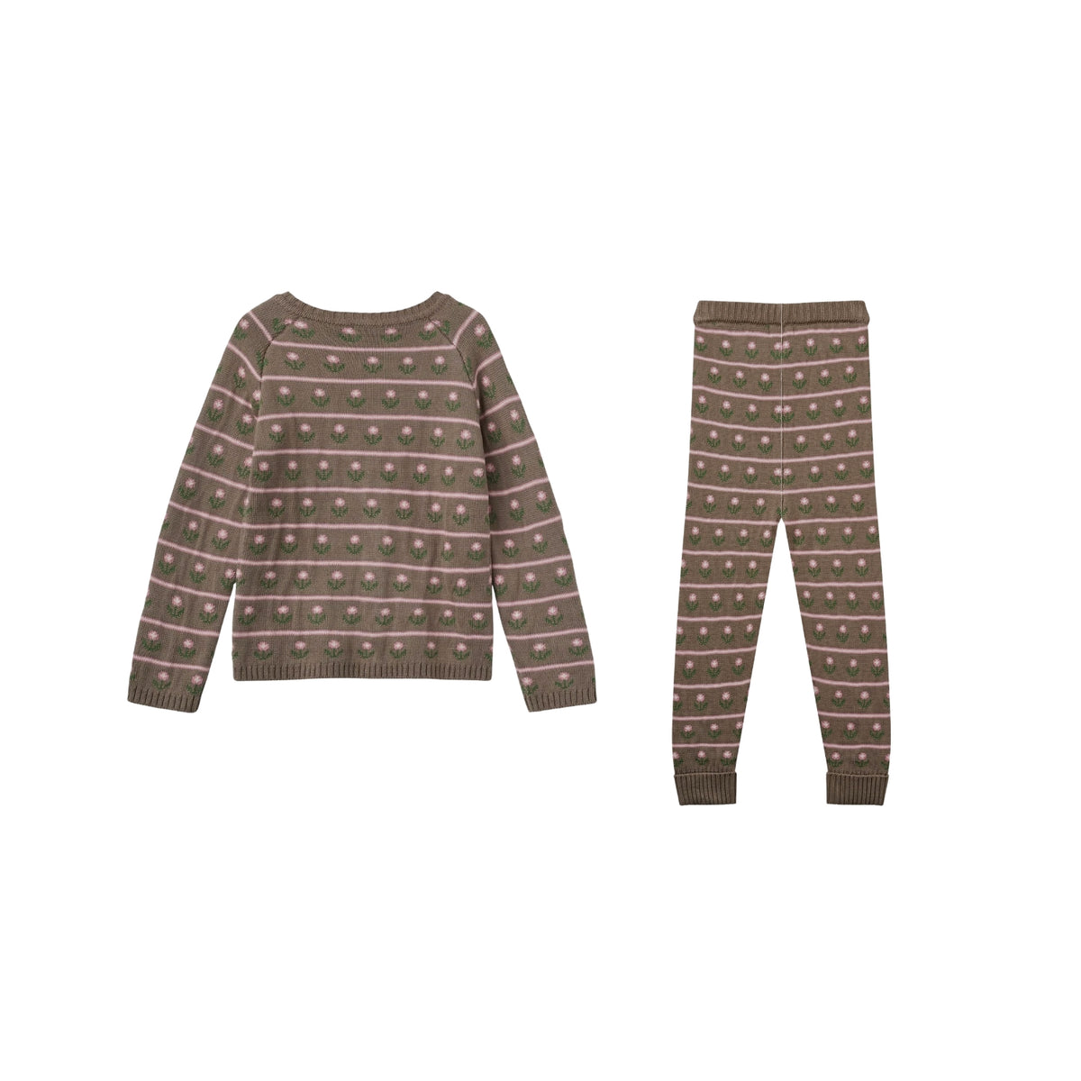 Knitted Cardigan Set | Walnut Flower