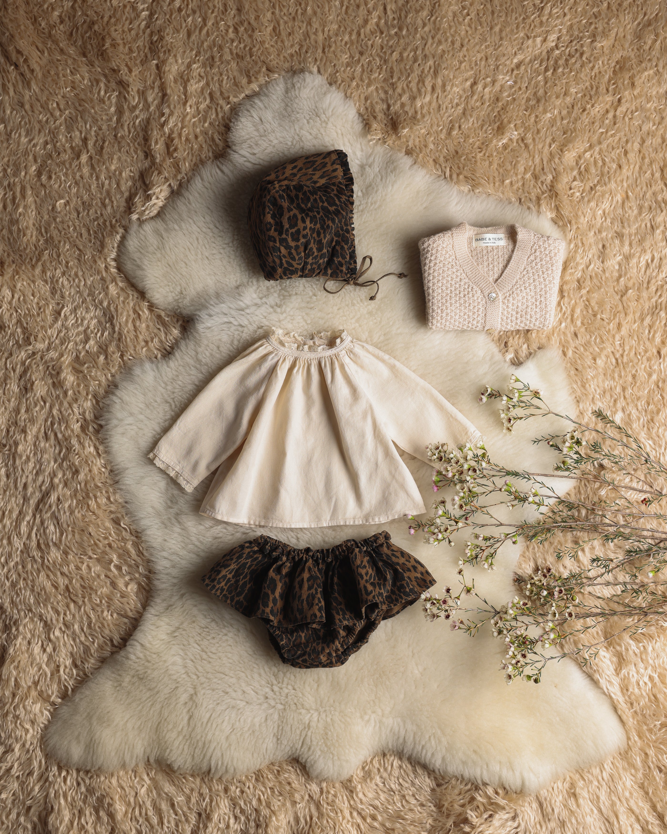Cuffietta Bonnet | Nocciola Animalier