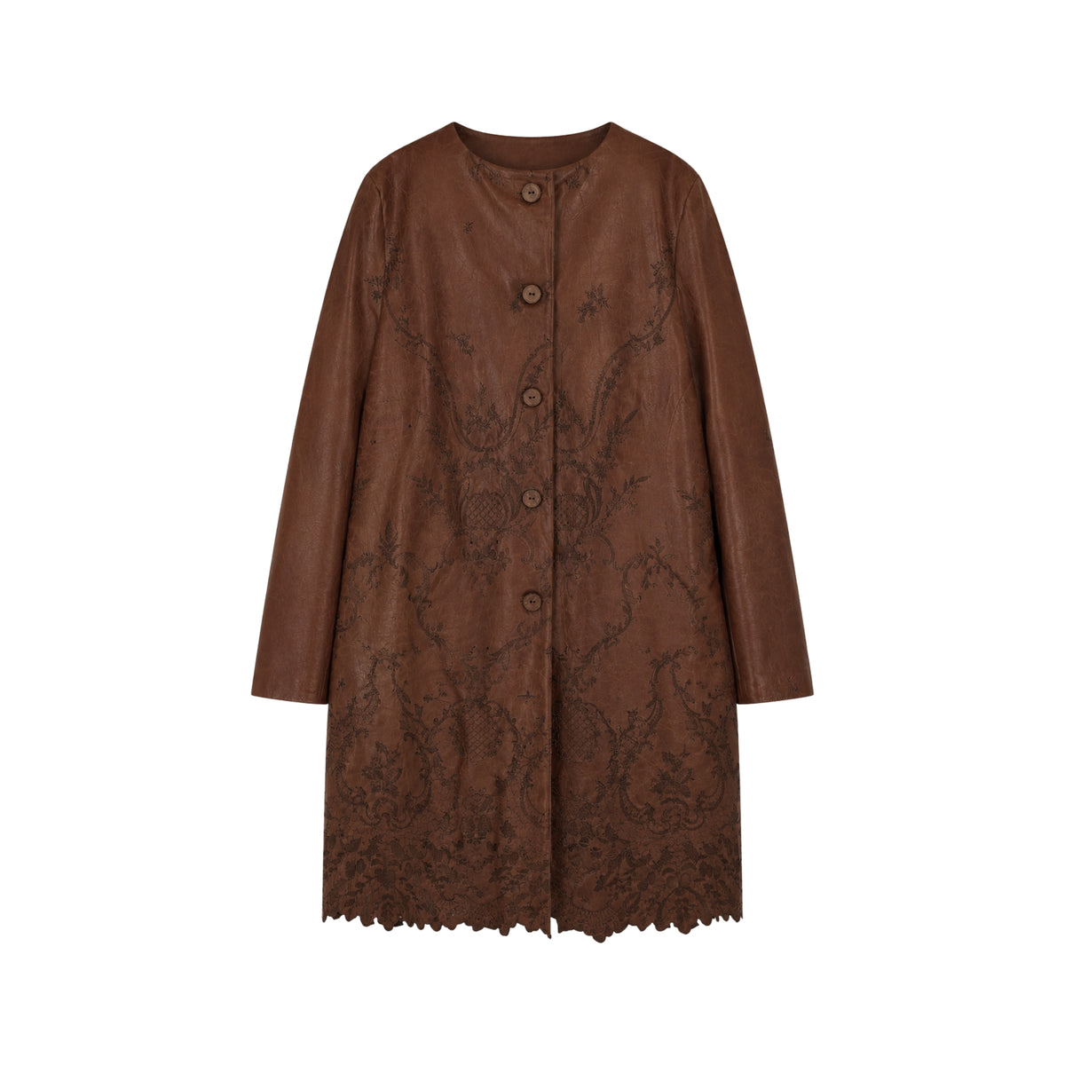 Sakura Faux Leather Jacket | Tobacco