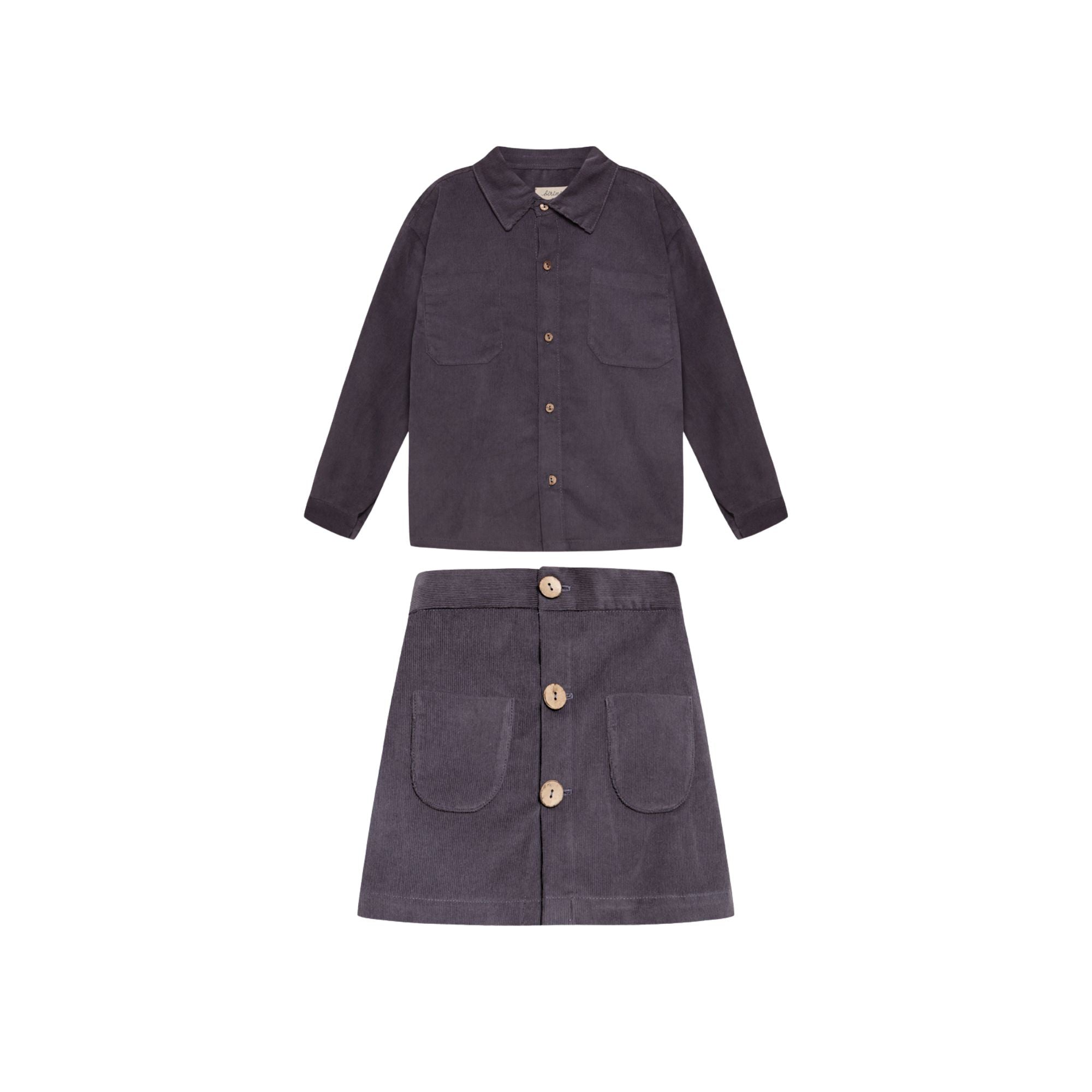 Corduroy Skirt Set | Storm Blue
