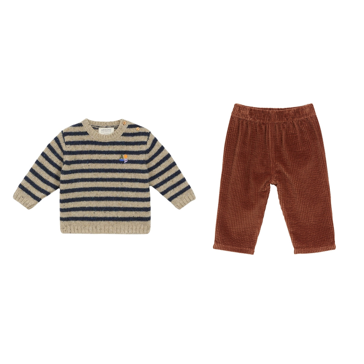 Nailed Baby Set | Marine/ Marron