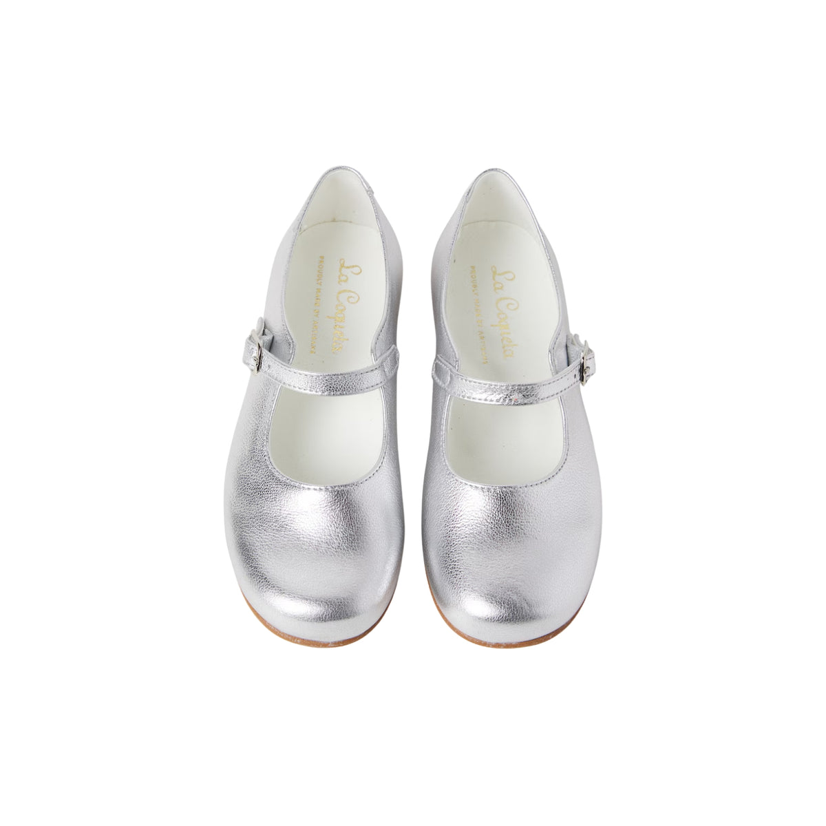 Leather Mary Jane Shoes | Silver