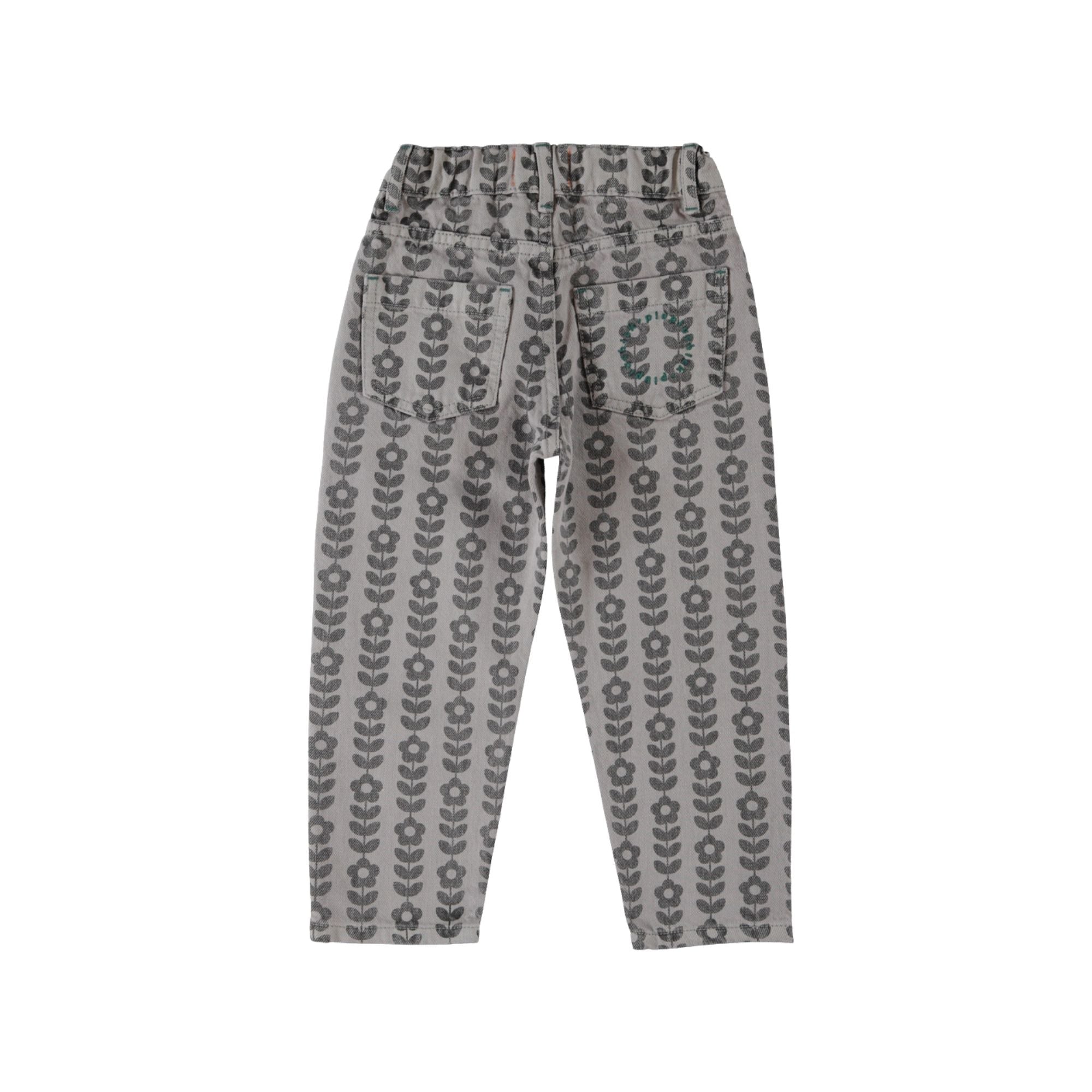 Trousers | Grey with Flowers