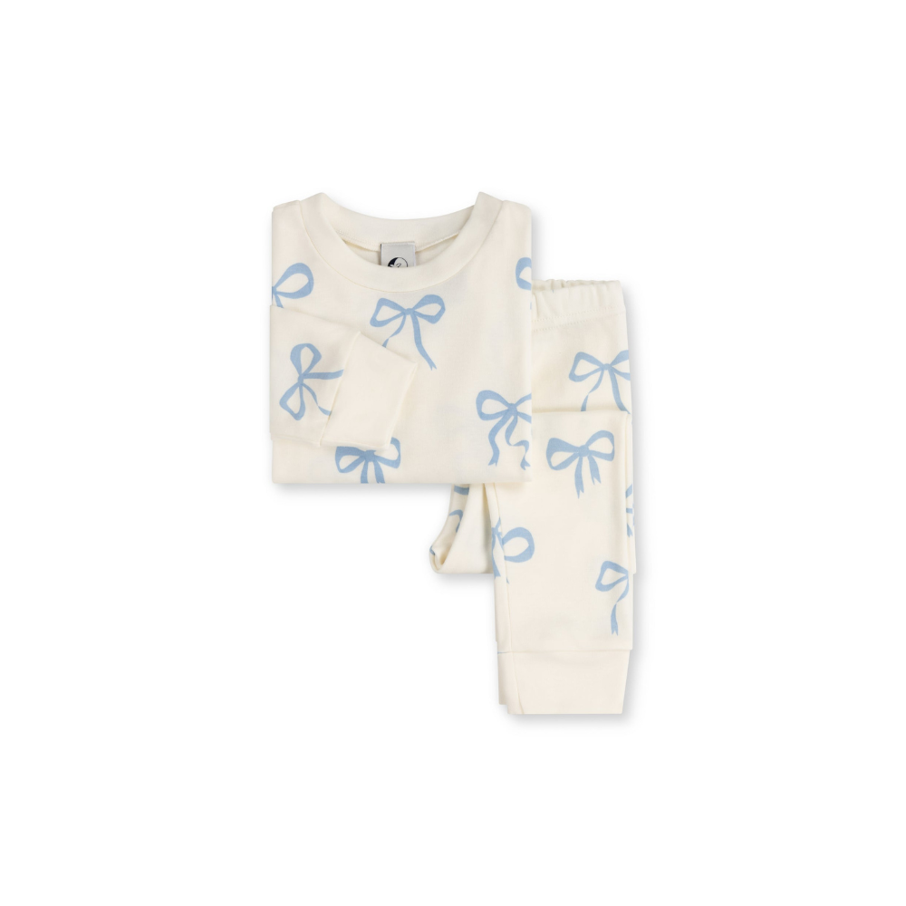 Kids Classic Pyjama Set | Blue Bows