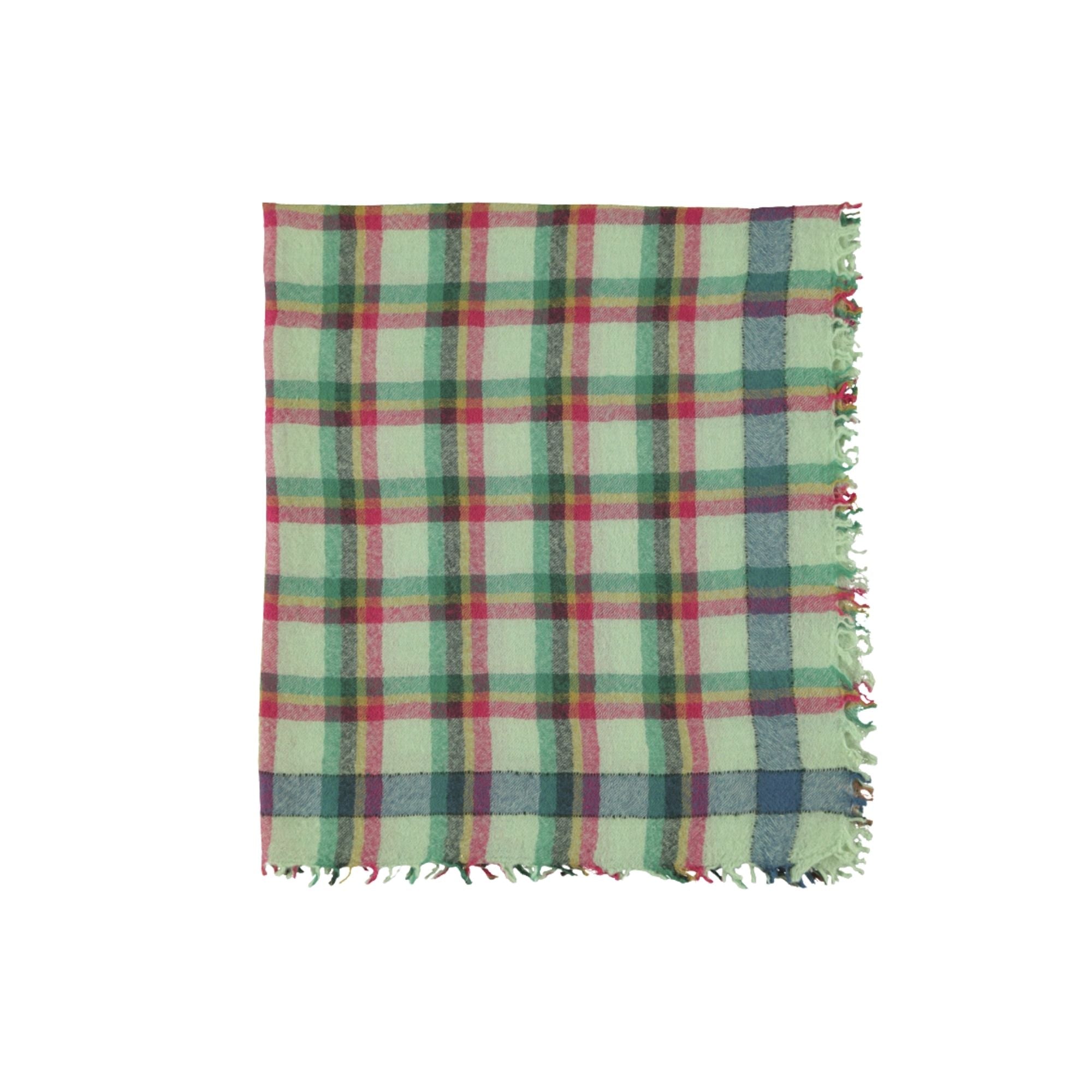 Scarf | Light Green Checkered