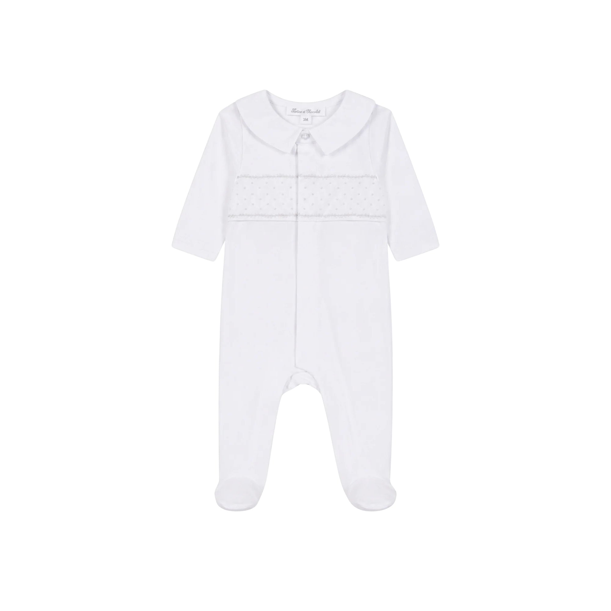 Pointed Collar Romper | Grey
