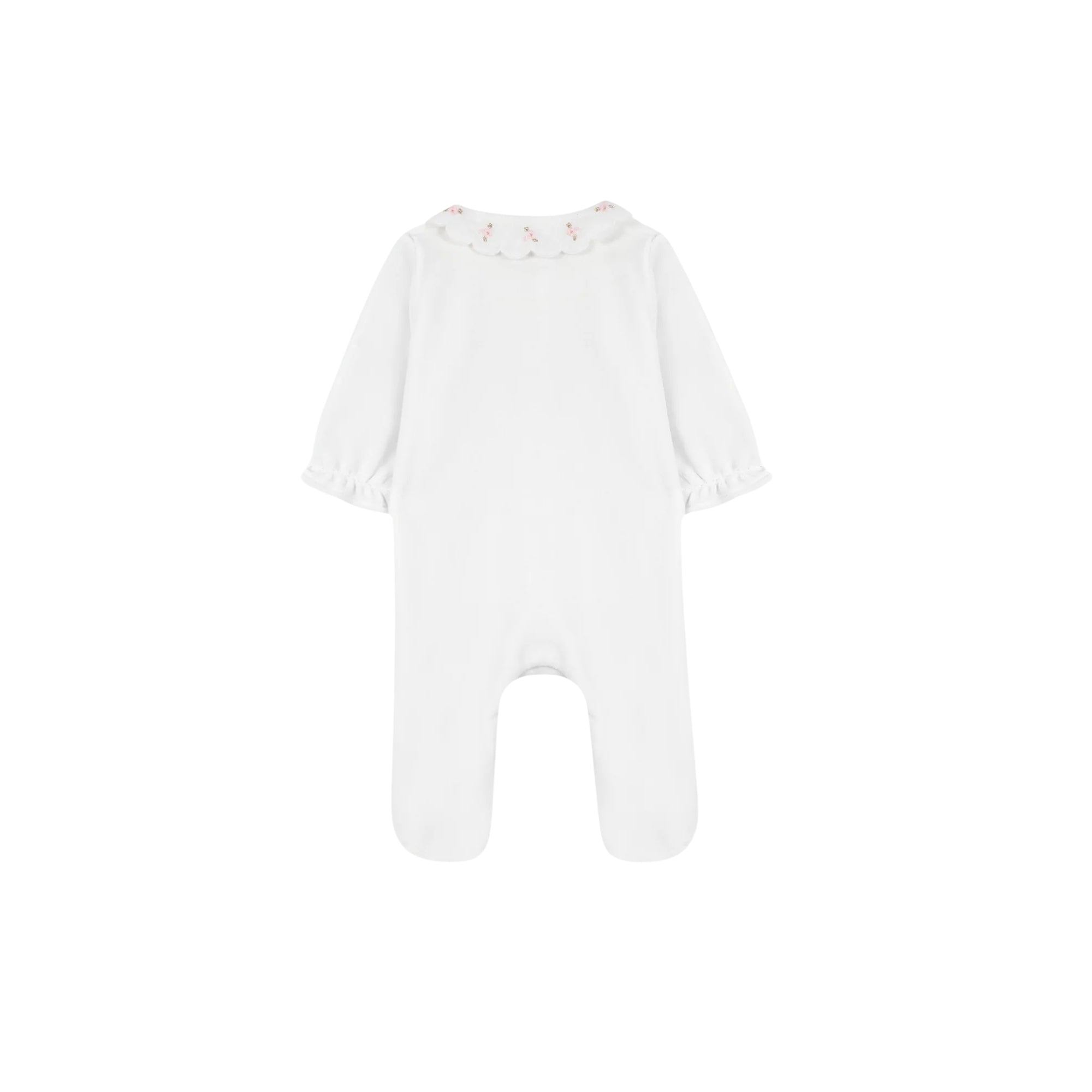 Scalloped Peter Pan Collar Romper | Ecru