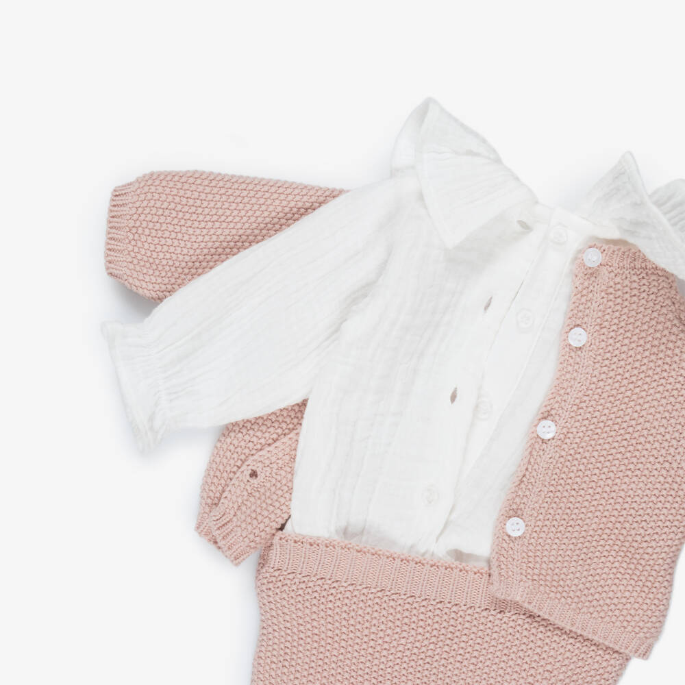 Tricot Newborn Set | Bambula Pink