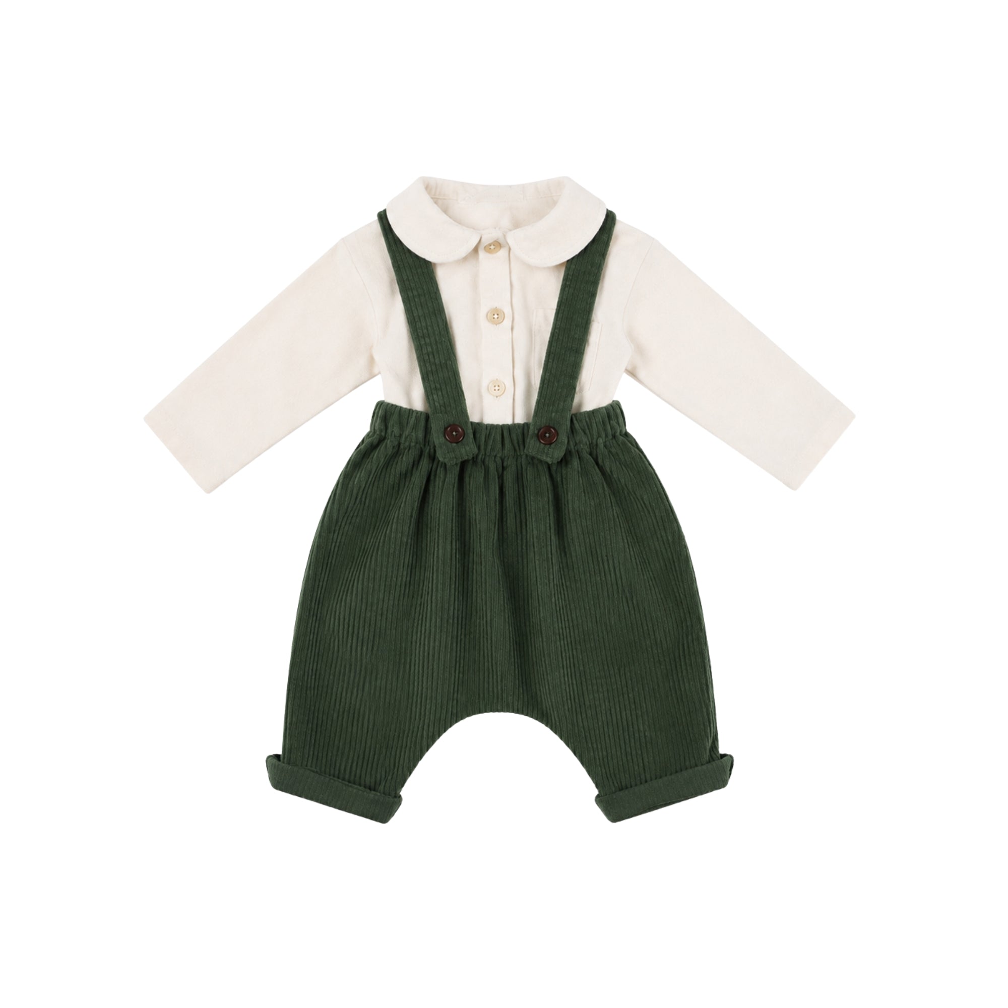 Gherardo Dungarees Set | Salvia