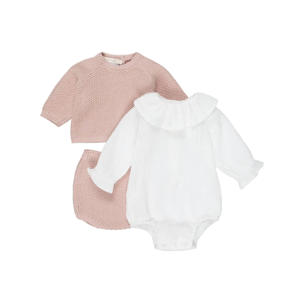 Tricot Newborn Set | Bambula Pink