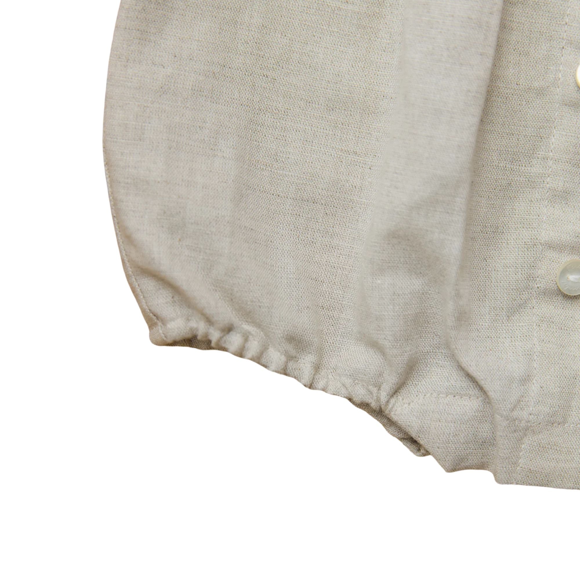 Peter Pan Collar Romper | Beige