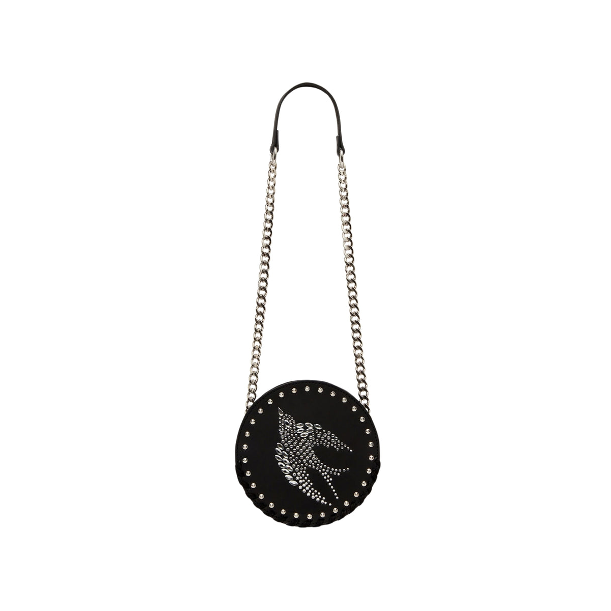 Bird Studded Shoulder Bag | Black