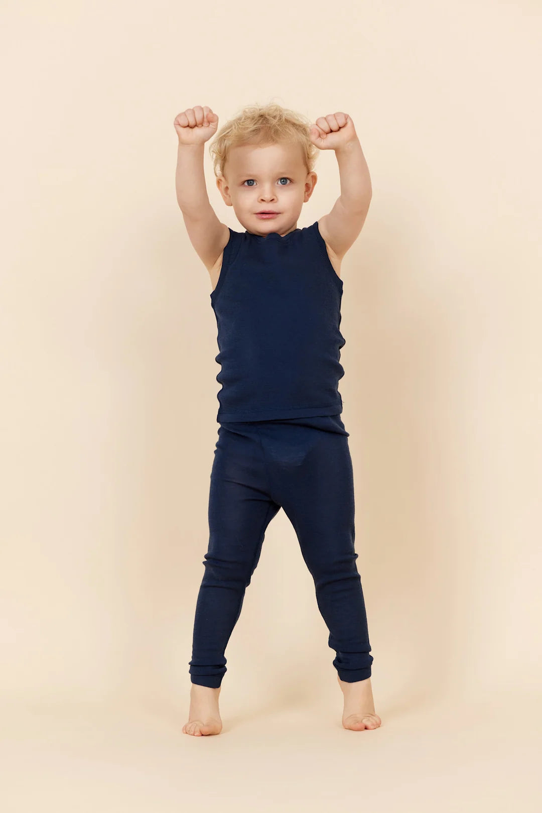 Merino Knitted Tank Top | Navy