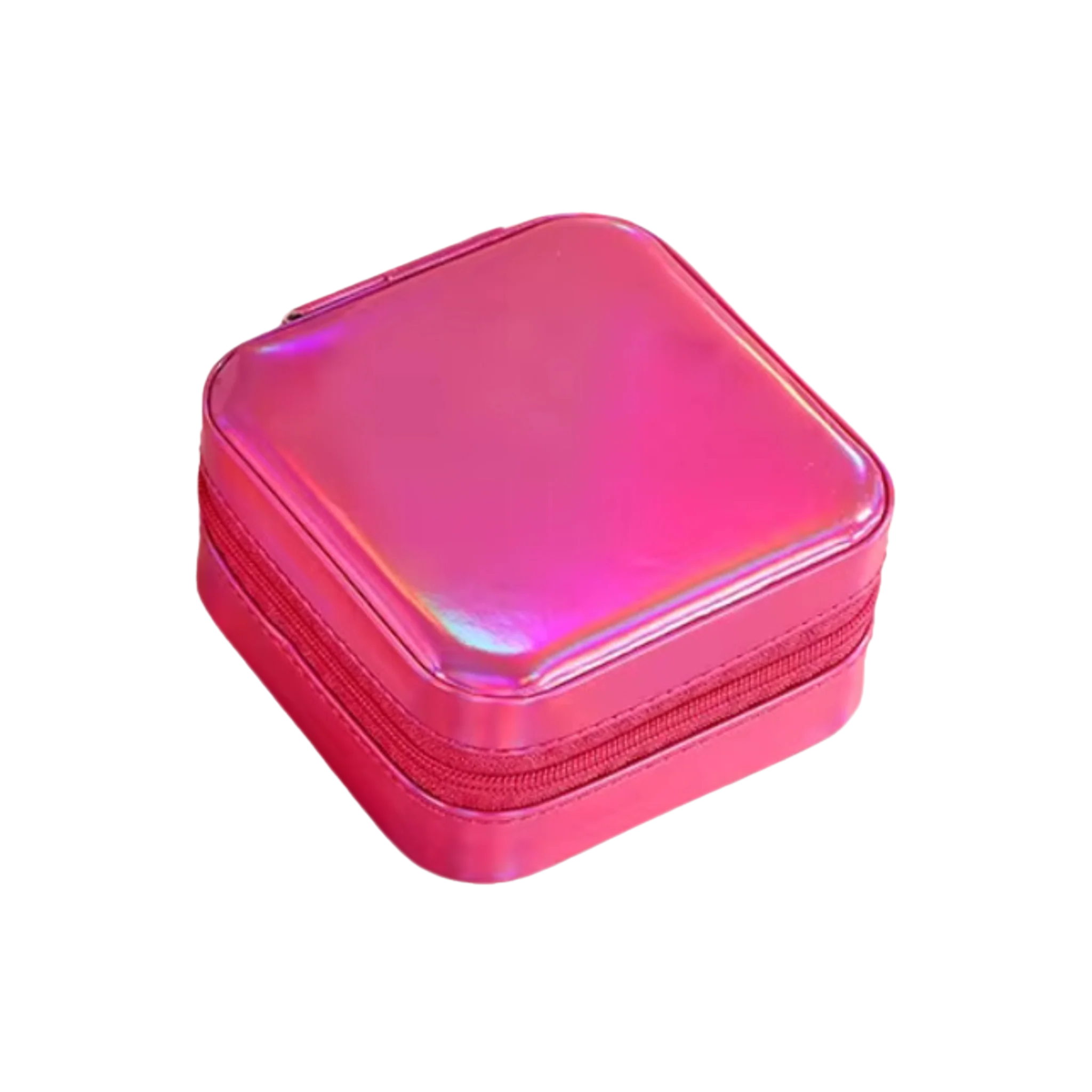 Square Jewelry Case | Metallic Pink