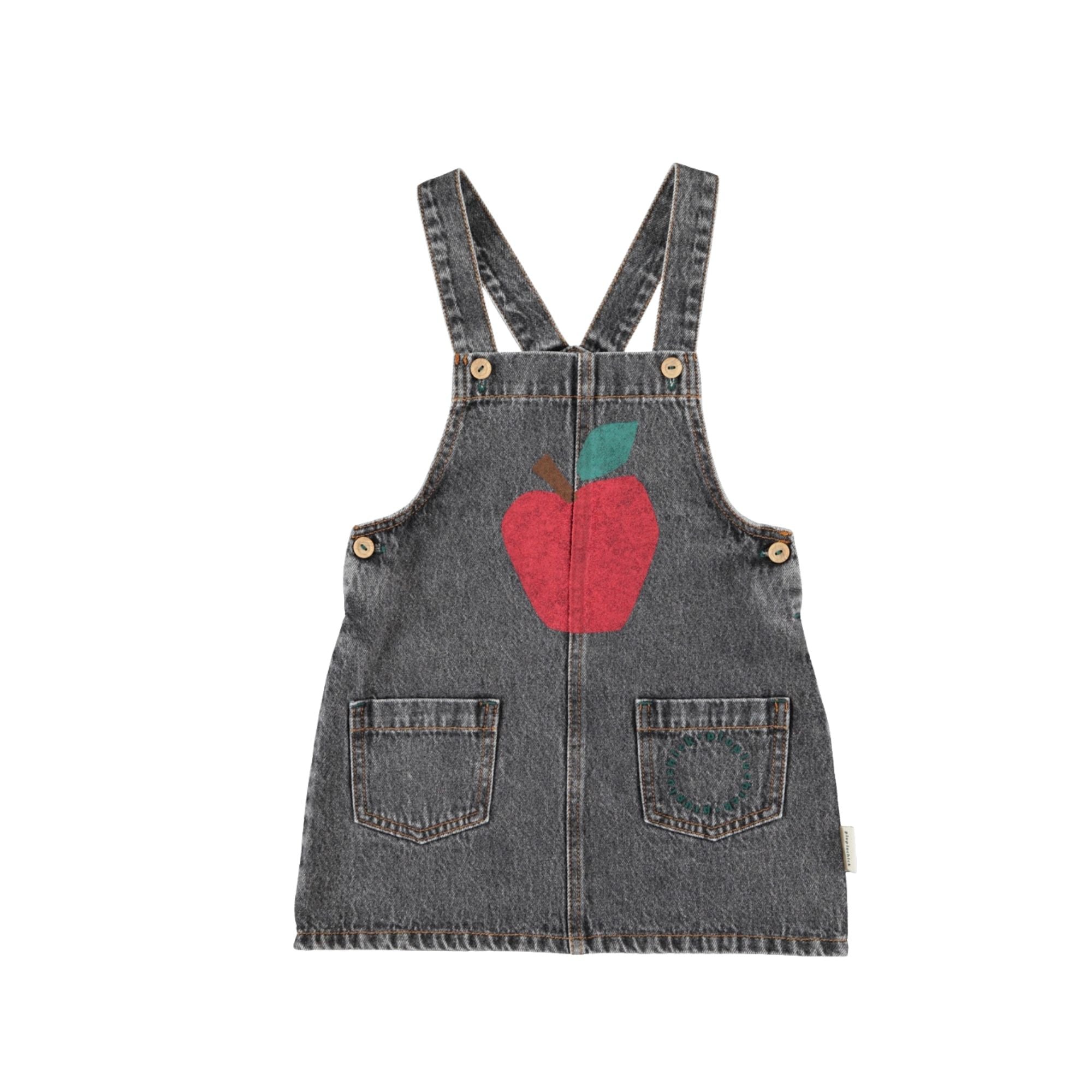 Short Dress | Washed Black Denim