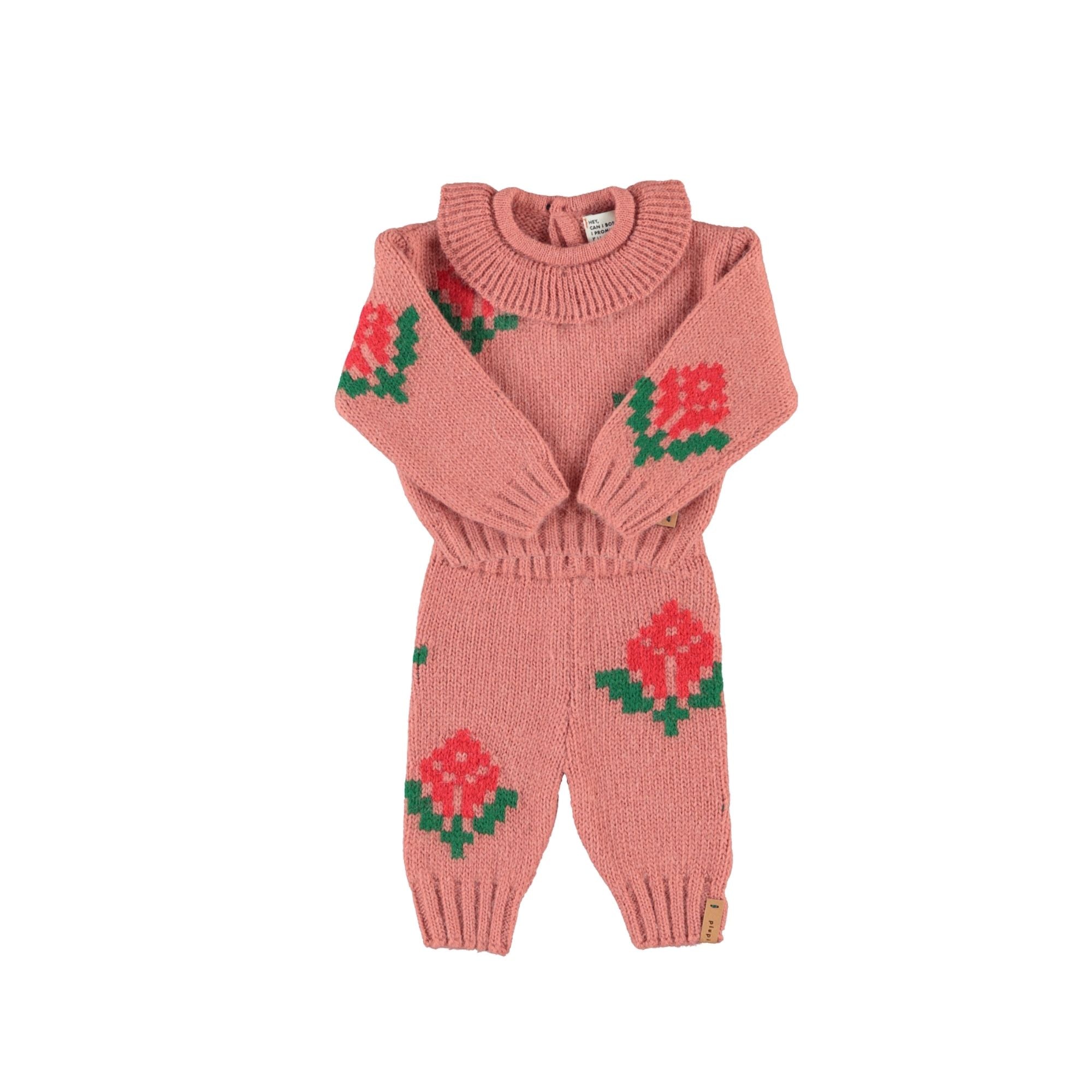 Knitted Baby Set | Old Pink