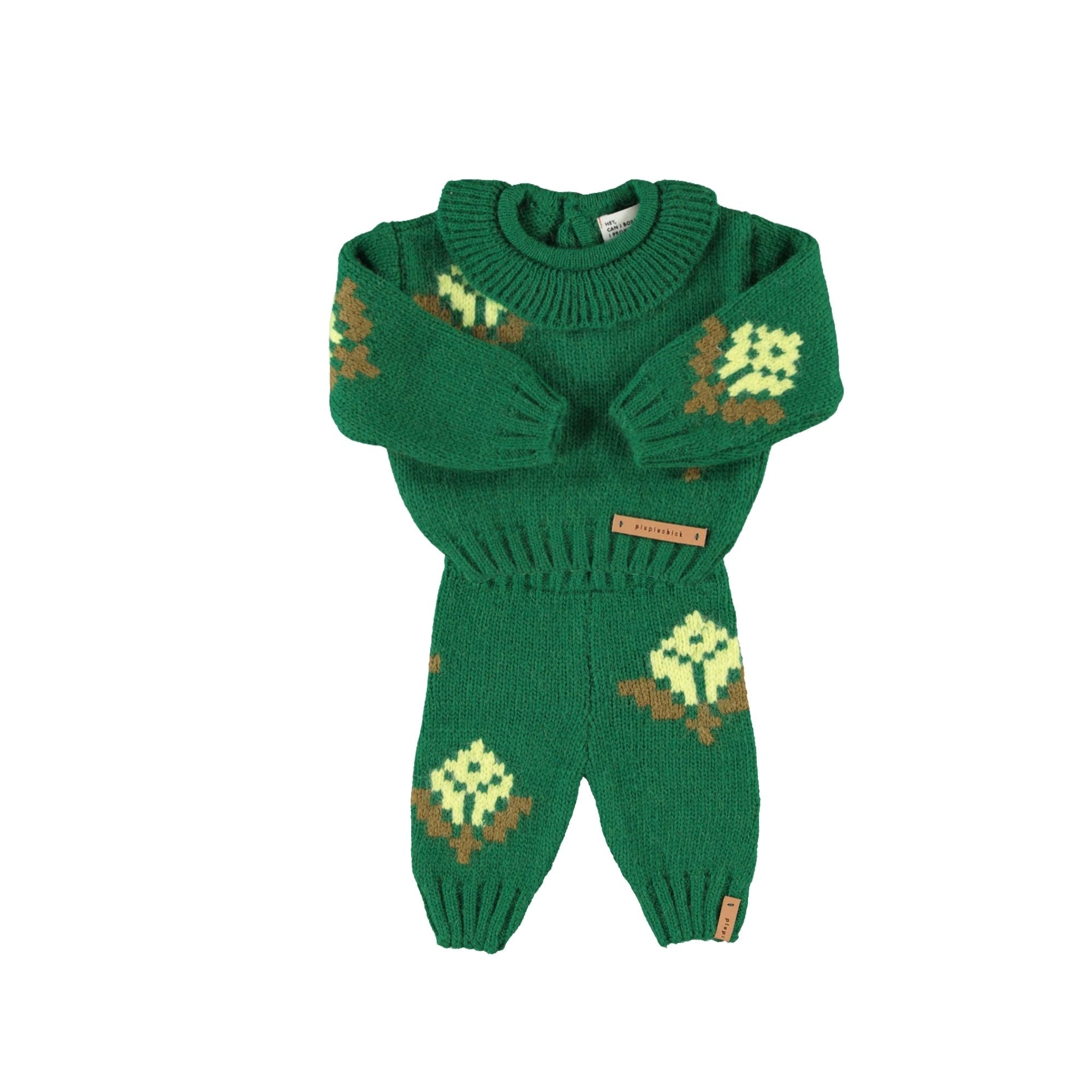 Knitted Baby Set | Green