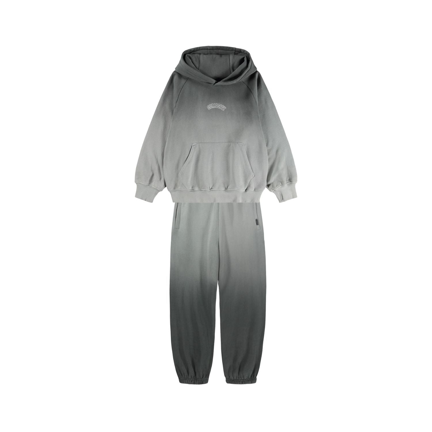 Mic Hoodie Set | Storm Grey Dip Dye