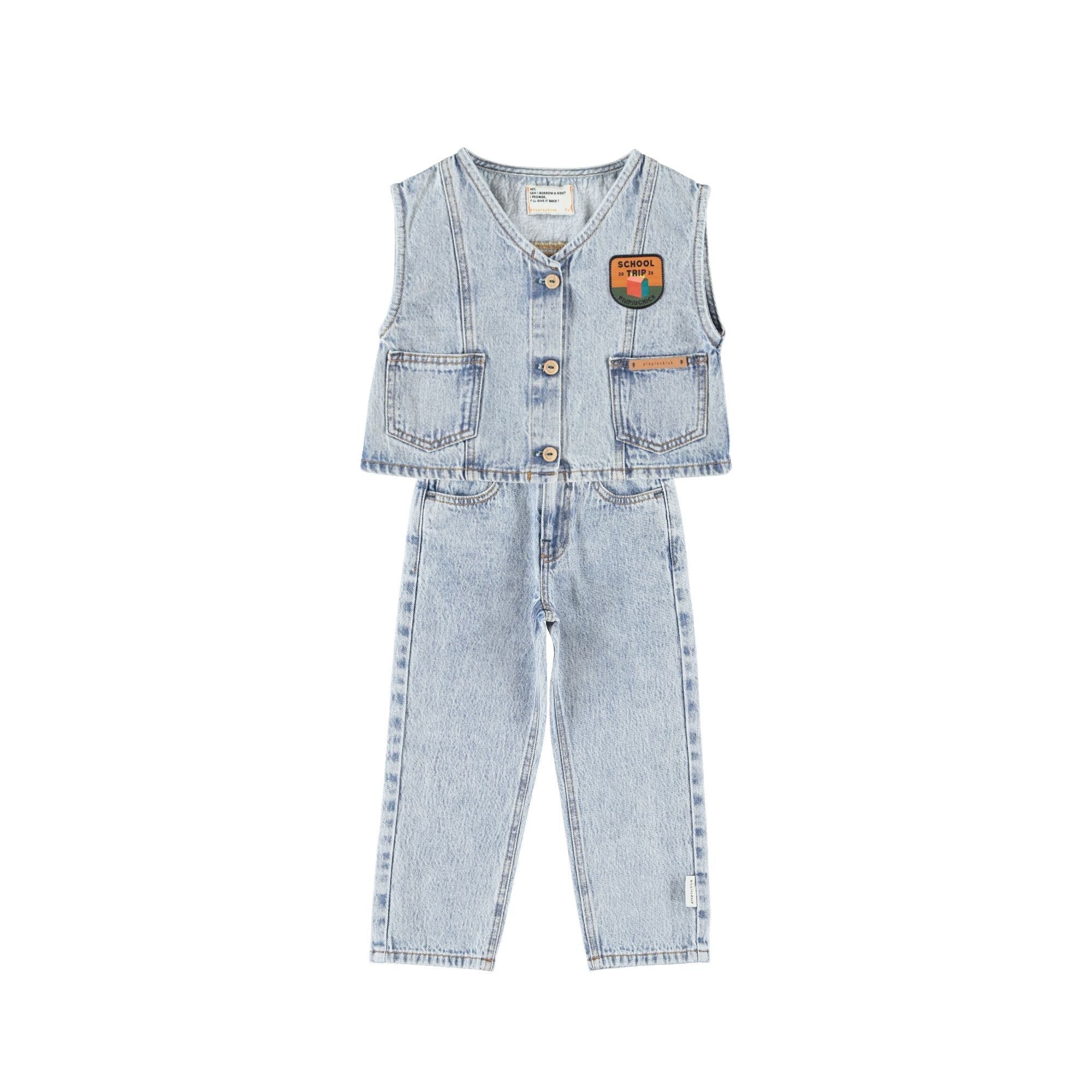 Denim Set | Fadded Light Blue Denim