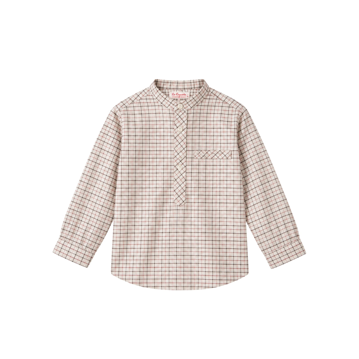 Mateo Long Sleeve Shirt | Caramel Check