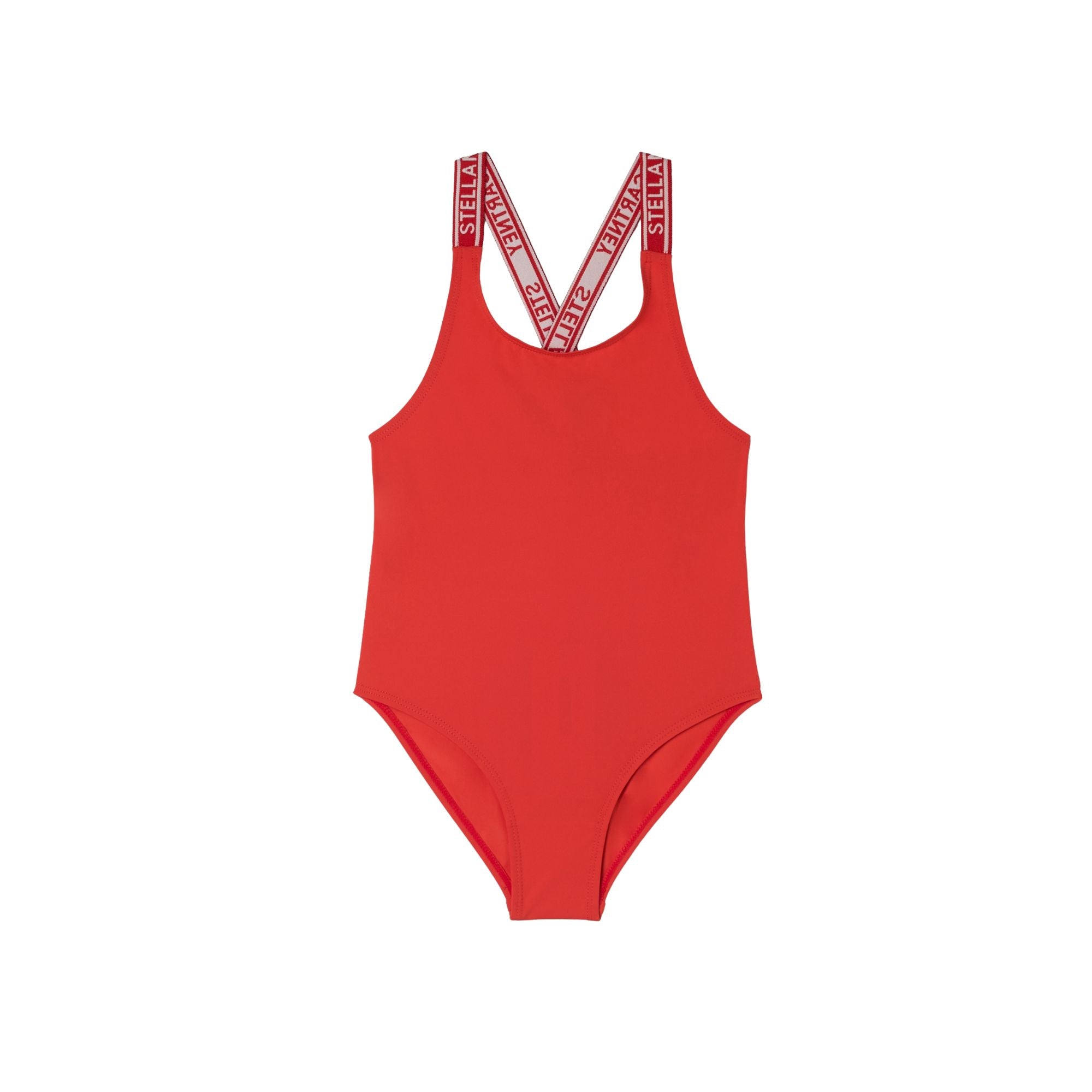 Logo Strap Swimsuit | Red