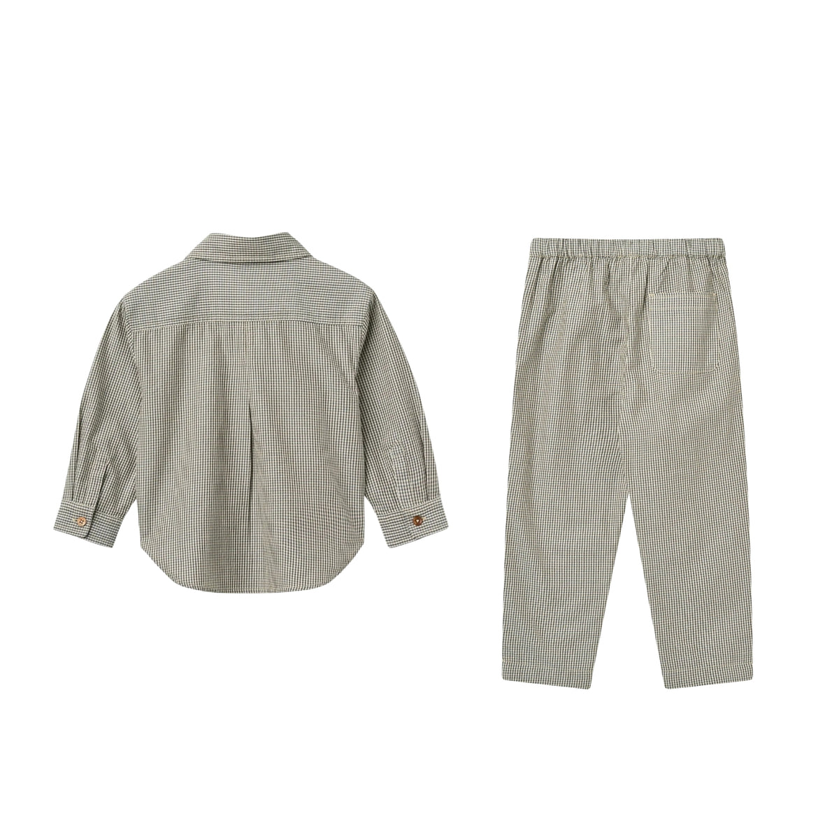 Checkered Shirt and Pant Set | Blue And Brown