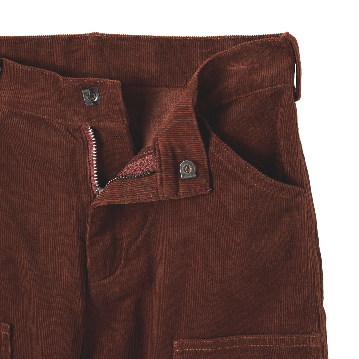 Corduroy Straight Pants | Rust