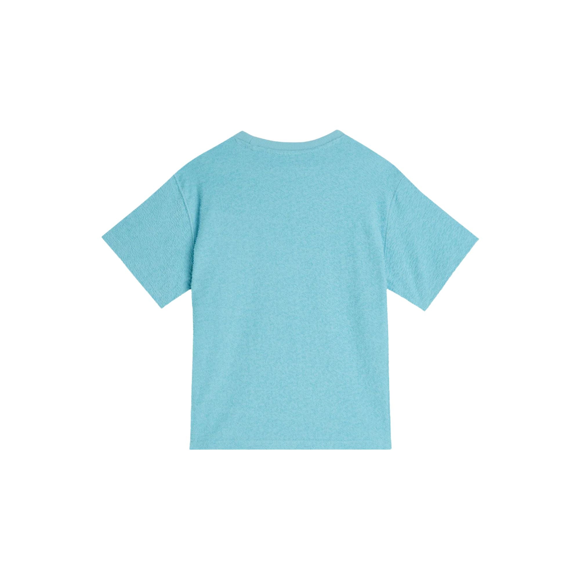 Jacquard Towelling T-shirt | Milky Blue