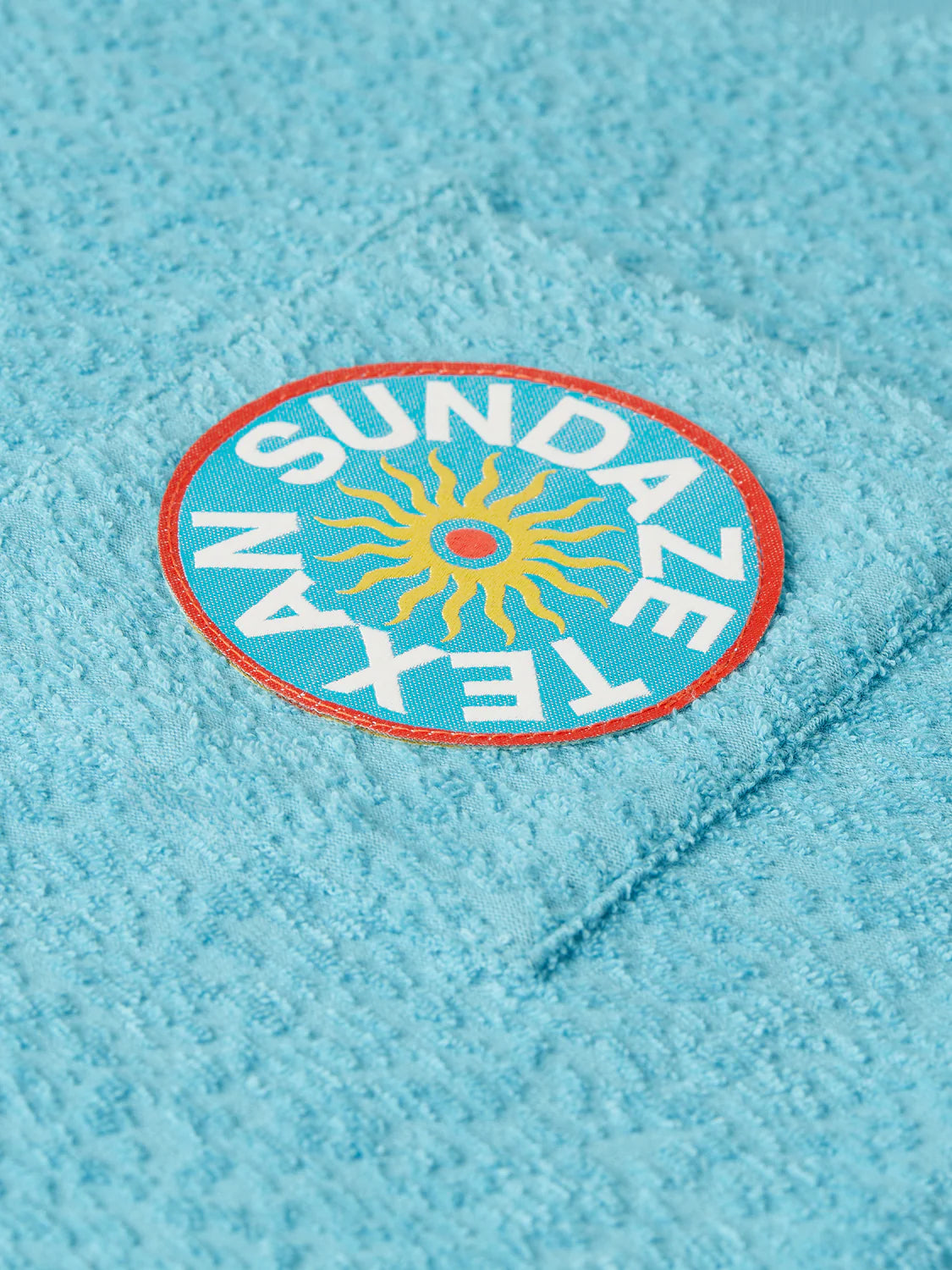 Jacquard Towelling T-shirt | Milky Blue