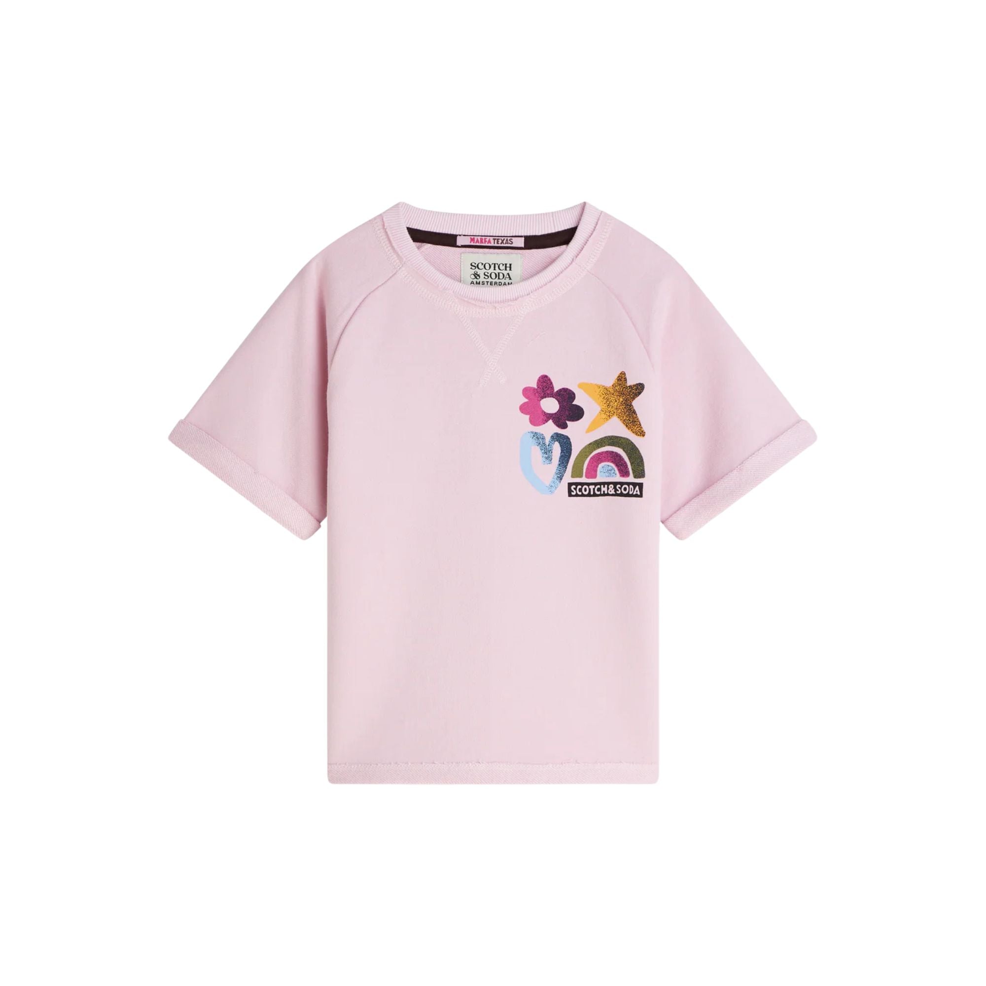 Artwork Short Sleeve Sweatshirt | Lilac Snow