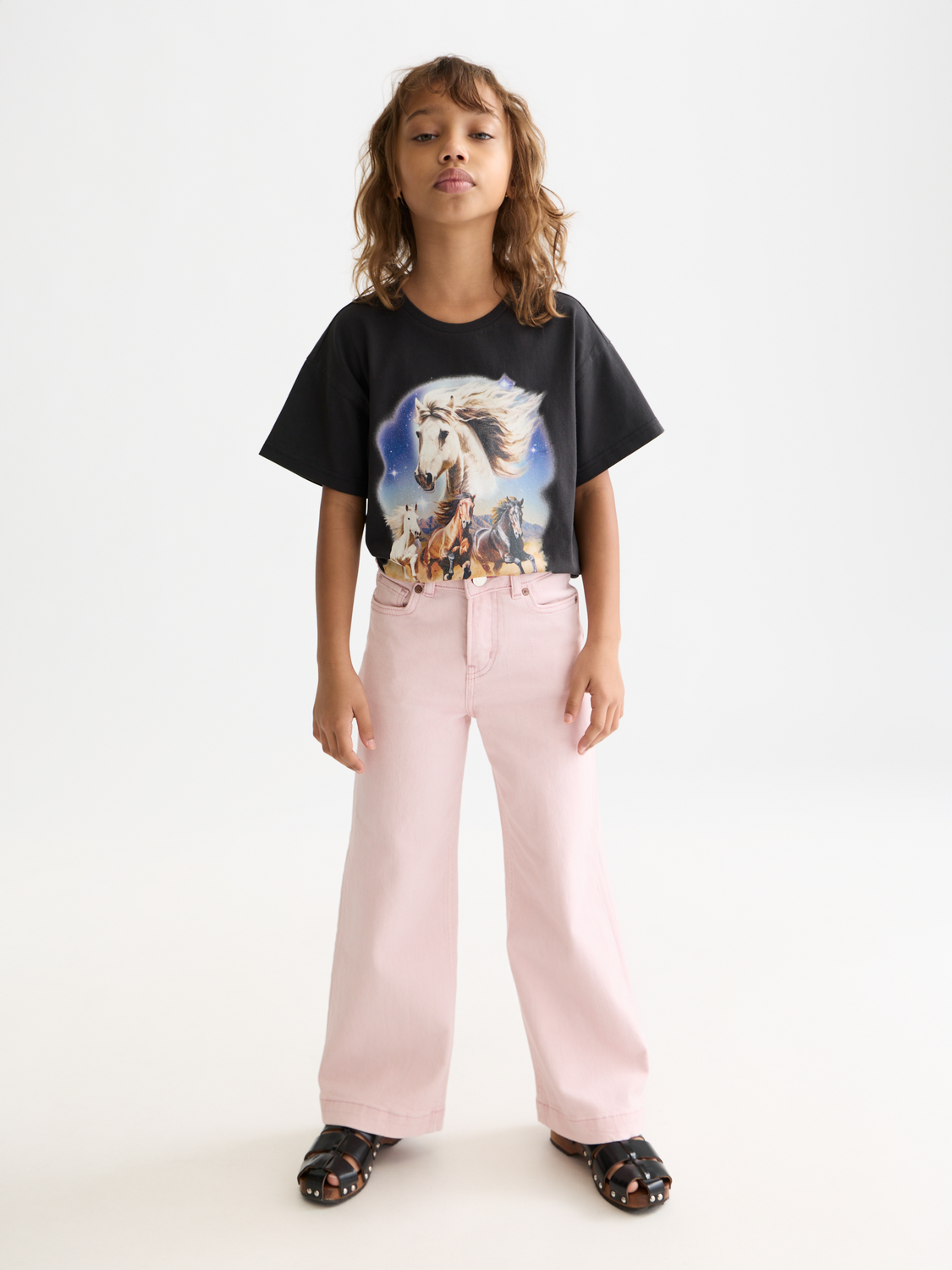 Wave Wide Leg Denim | Lilac Snow