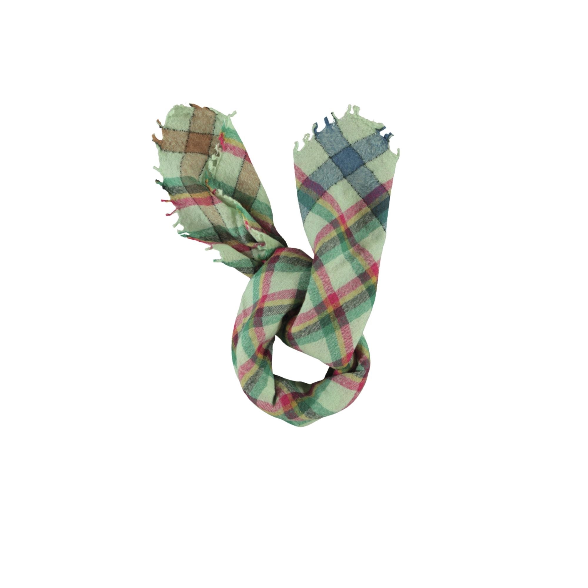 Scarf | Light Green Checkered
