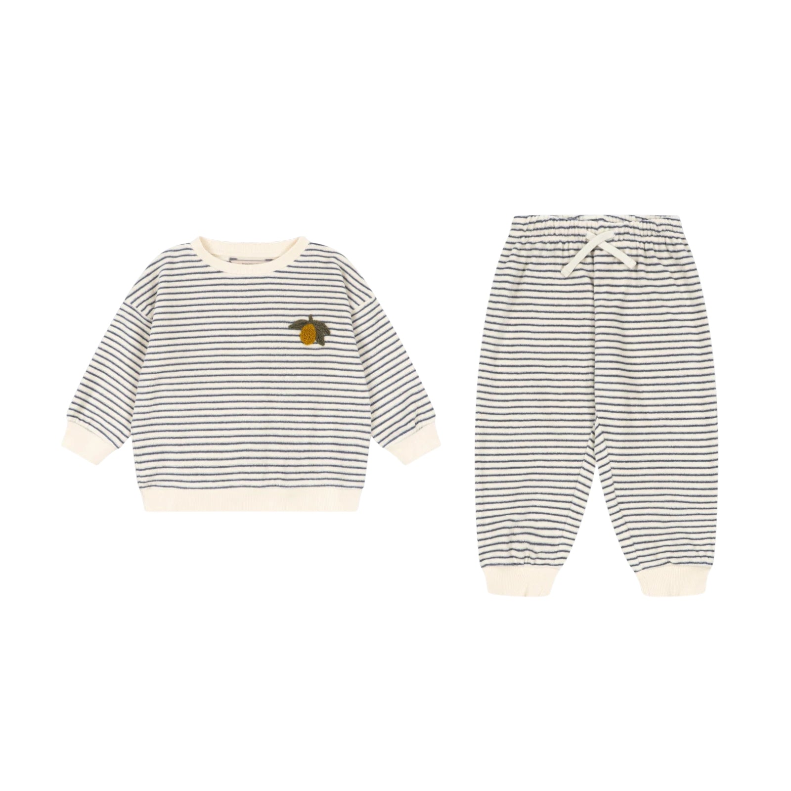 Itty Sweat Set | Flint Stripe