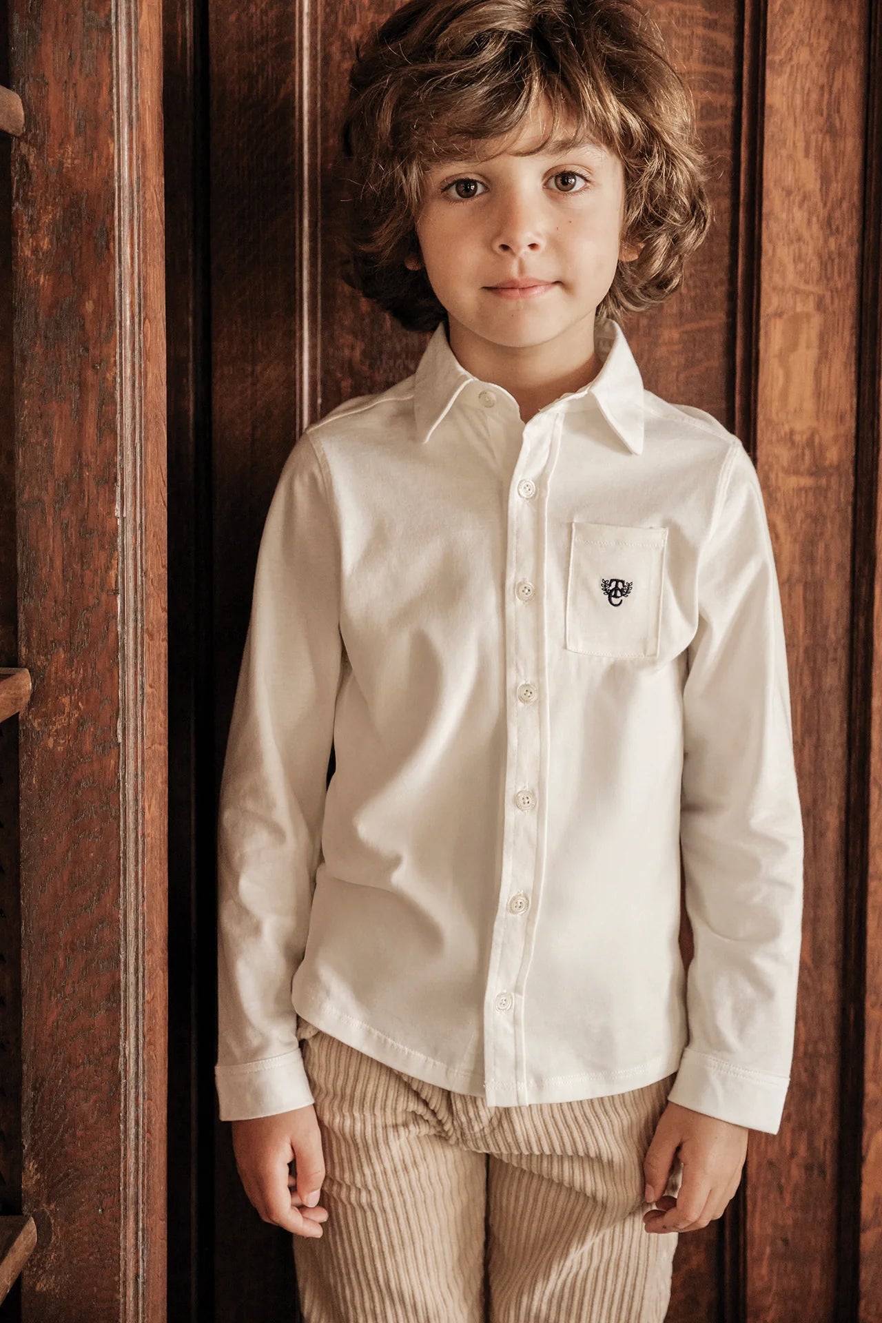 Monogram Shirt | Ecru