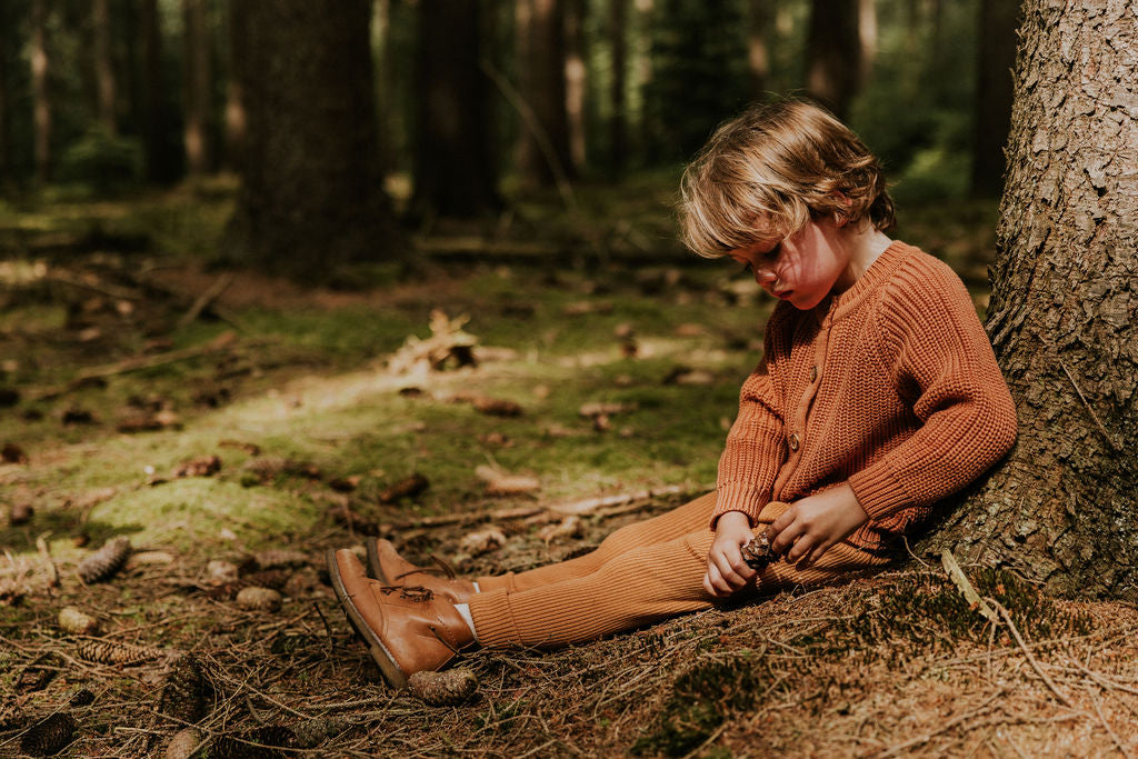 Knitted Leggings Fine Rib | Almond