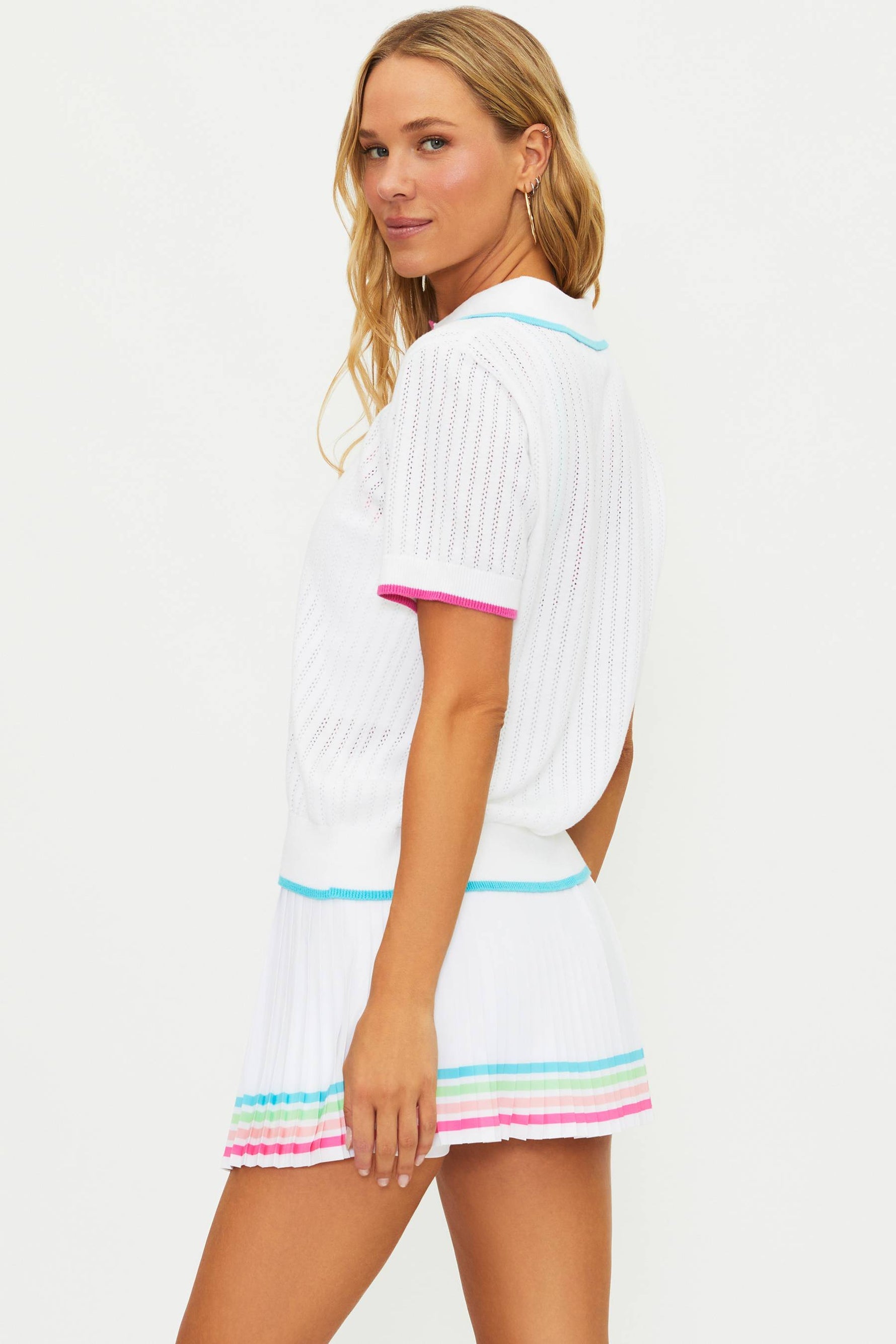 Womens Sia Hibiscus Cove Top | White